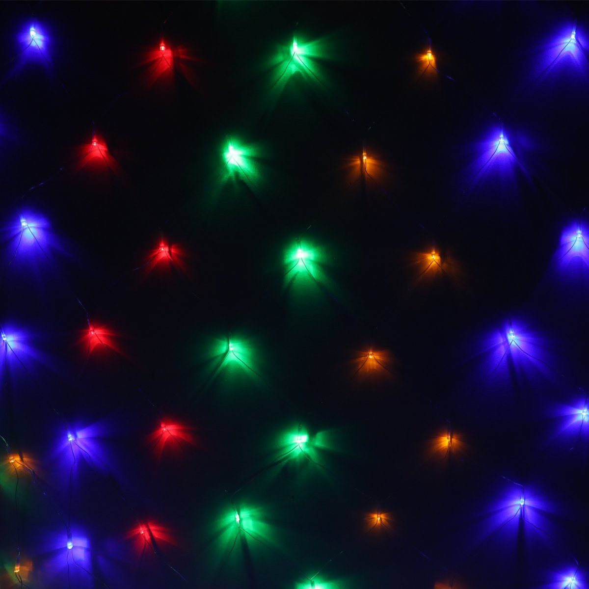 LED LETGOSPT bunt Lichtervorhang LED-Lichternetz Netzlicht Lichterkette Kontrolleur, Mesh mit