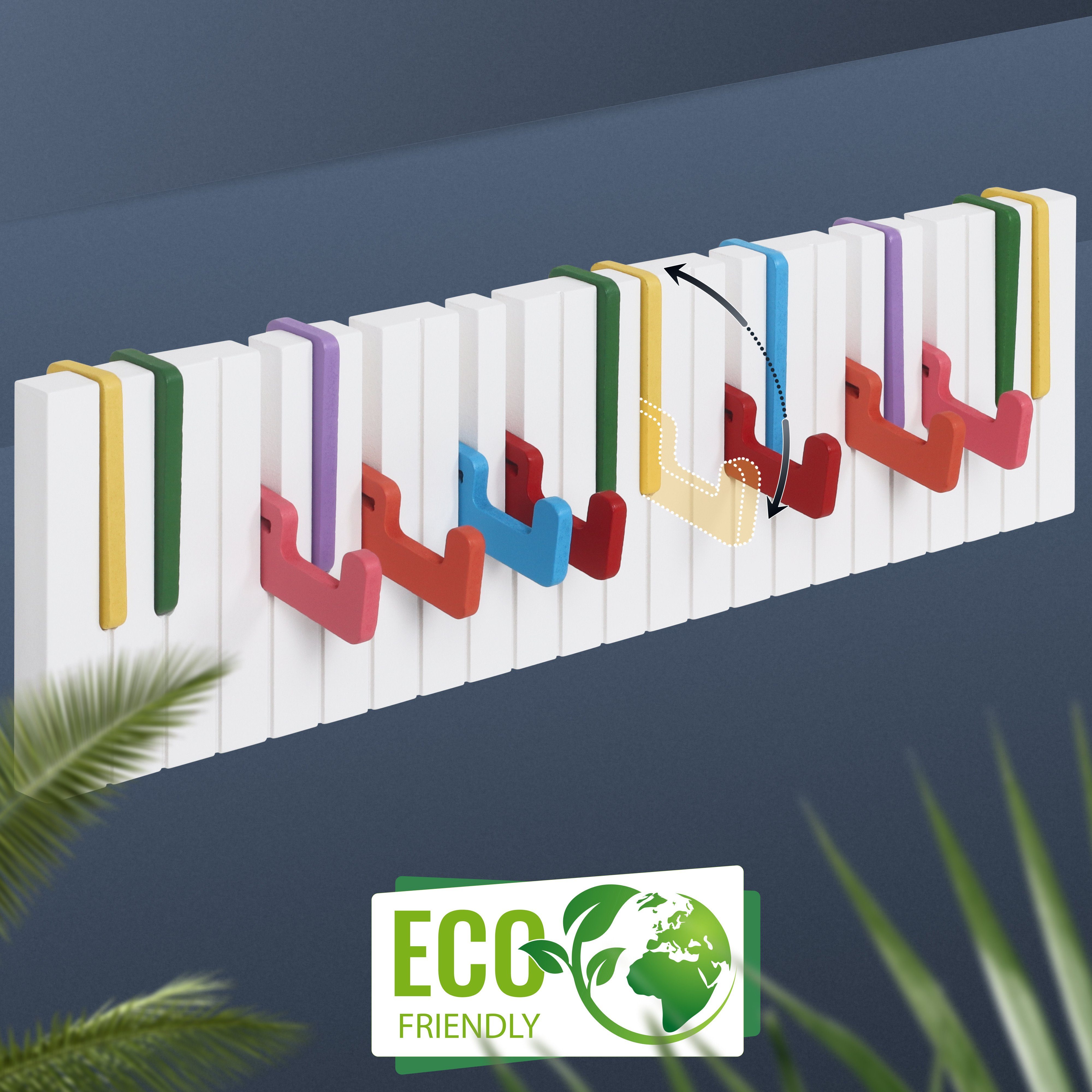 RICOO Garderobenleiste Garderobe Garderobenhaken Wandgarderobe mit Haken Kl günstig online kaufen