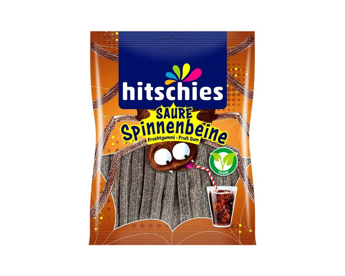 hitschies Süßigkeit, Hitschies Saure Spinnenbeine Cola Geschmack vegane Fruchtgummi 125g