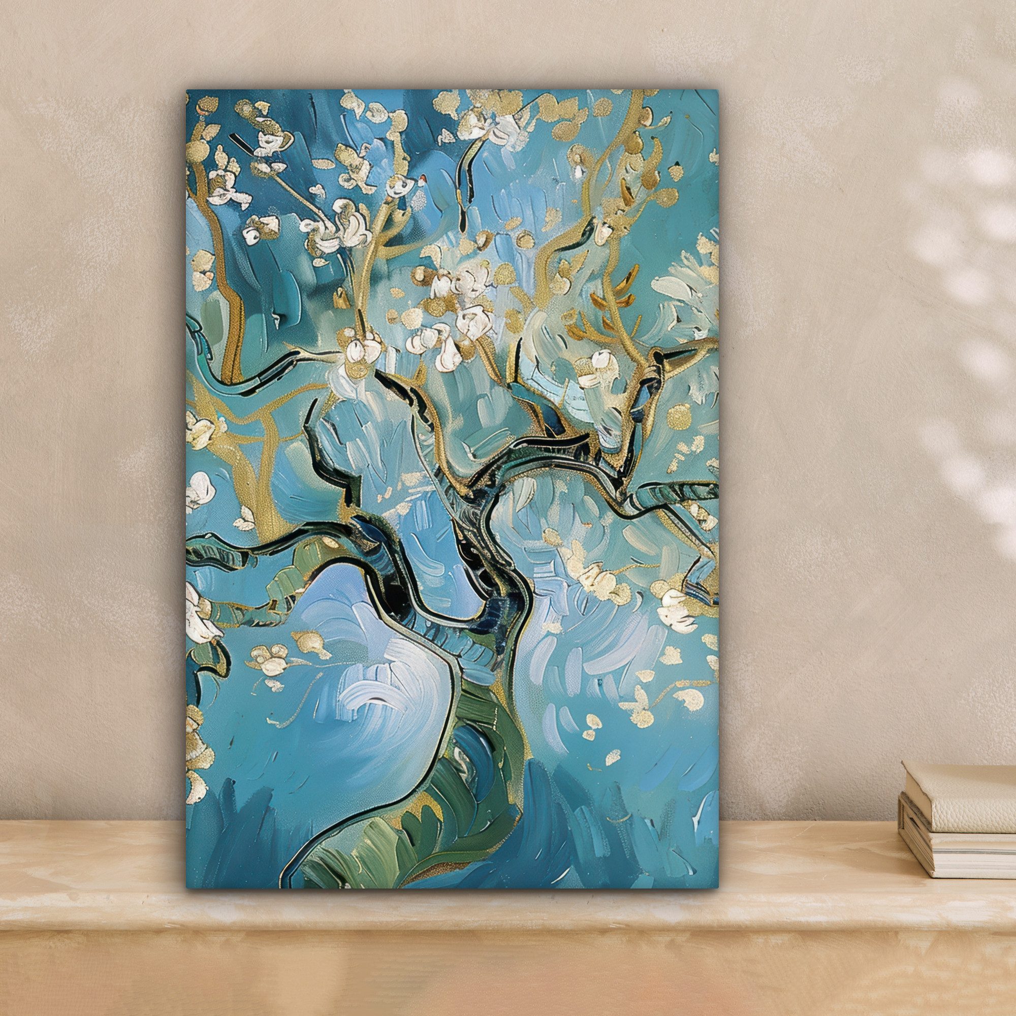 OneMillionCanvasses® Leinwandbild Mandelblüte Baum - Blau günstig online kaufen