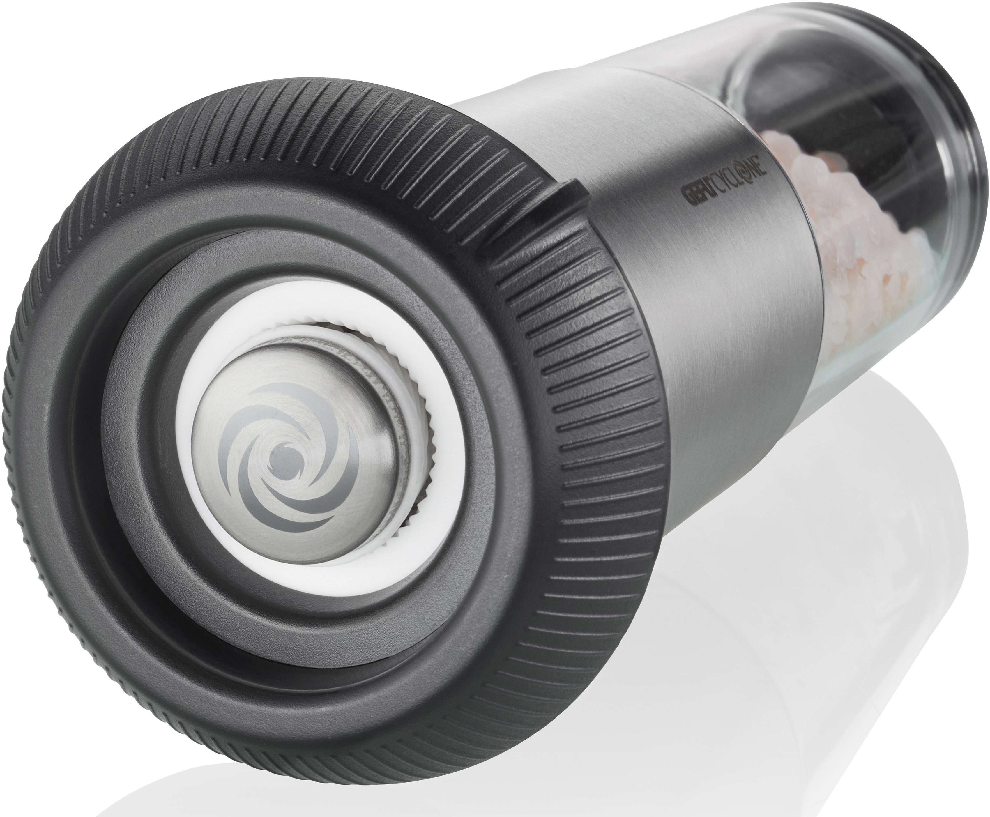 GEFU Salz-/Pfeffermühle X-PLOSION® manuell, hochwertiges Keramik-Kegelmahlwerk CYCLONE®