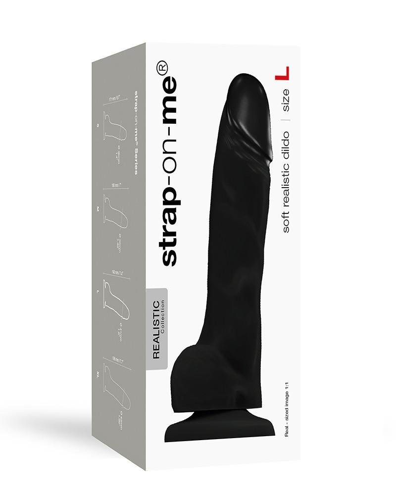 strap-on-me® Strap-on-Dildo Soft Dildo schwarz L Realistic