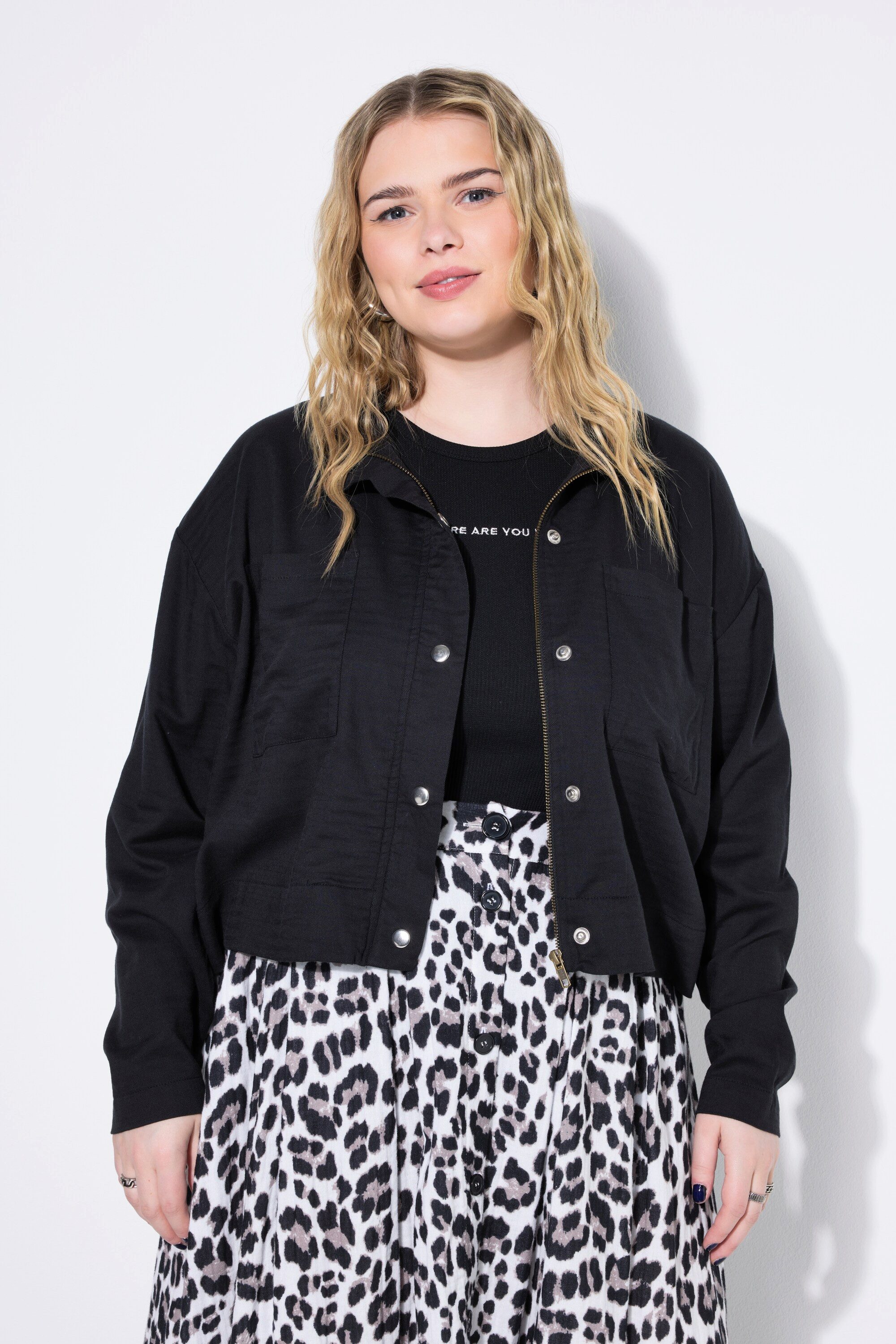 Studio Untold Sommerjacke Jacke Boxy ShapeCotton-Mix günstig online kaufen