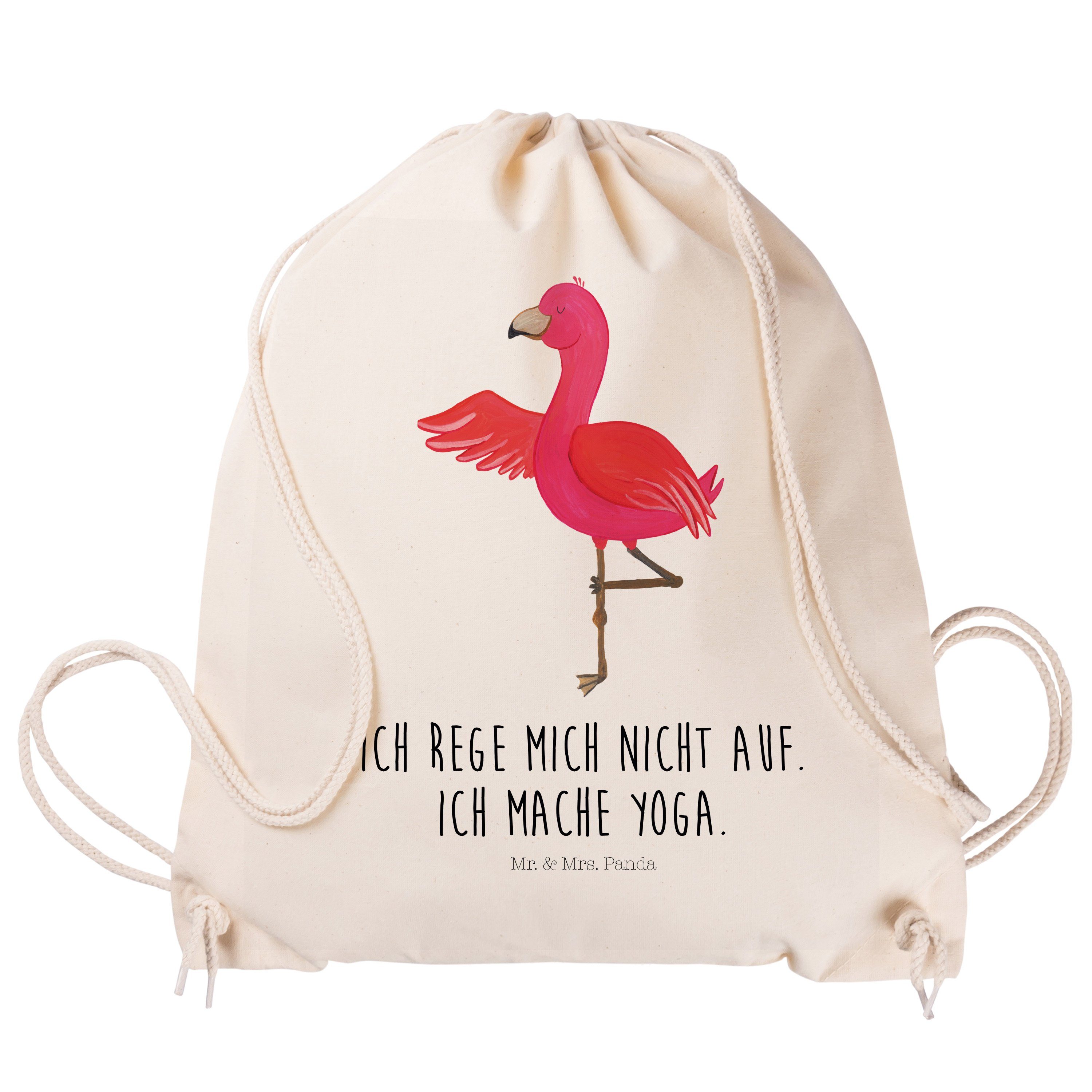 Yoga Flamingo Stoffbeu Sporttasche (1-tlg) Sporttasche, Transparent - Beutel, Mrs. Mr. - & Geschenk, Panda