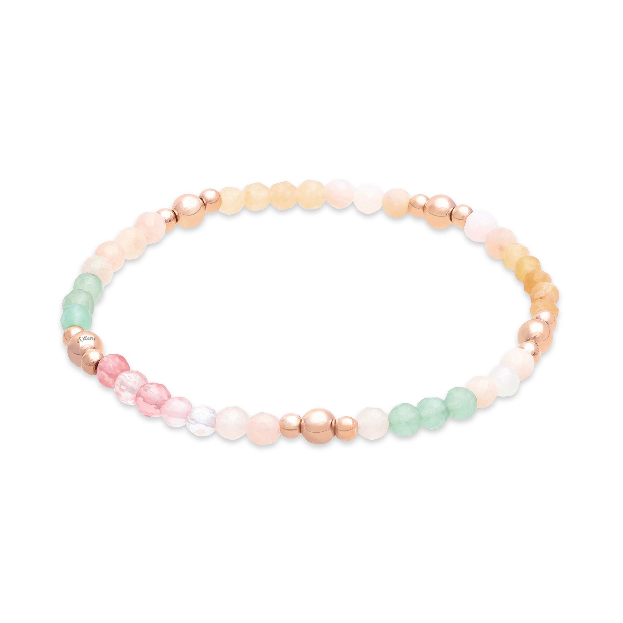 s.Oliver Armband Colorful Beads, mit Quarz, Aquamarin, Lapislazuli-Imitat, Amethyst, Agate, Aventurin