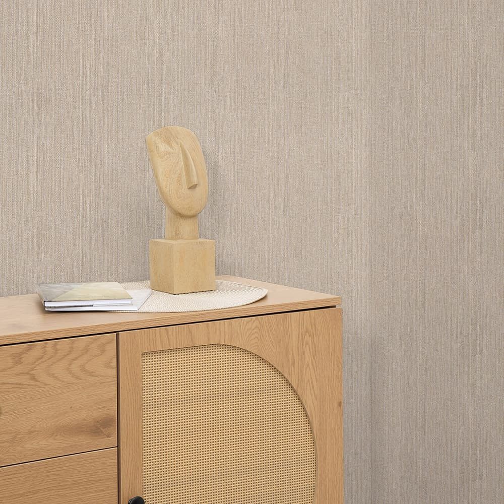 Erismann Vliestapete Meliert Textiloptik Uni Streifen Braun Grau 10559-32 Forest Dreams