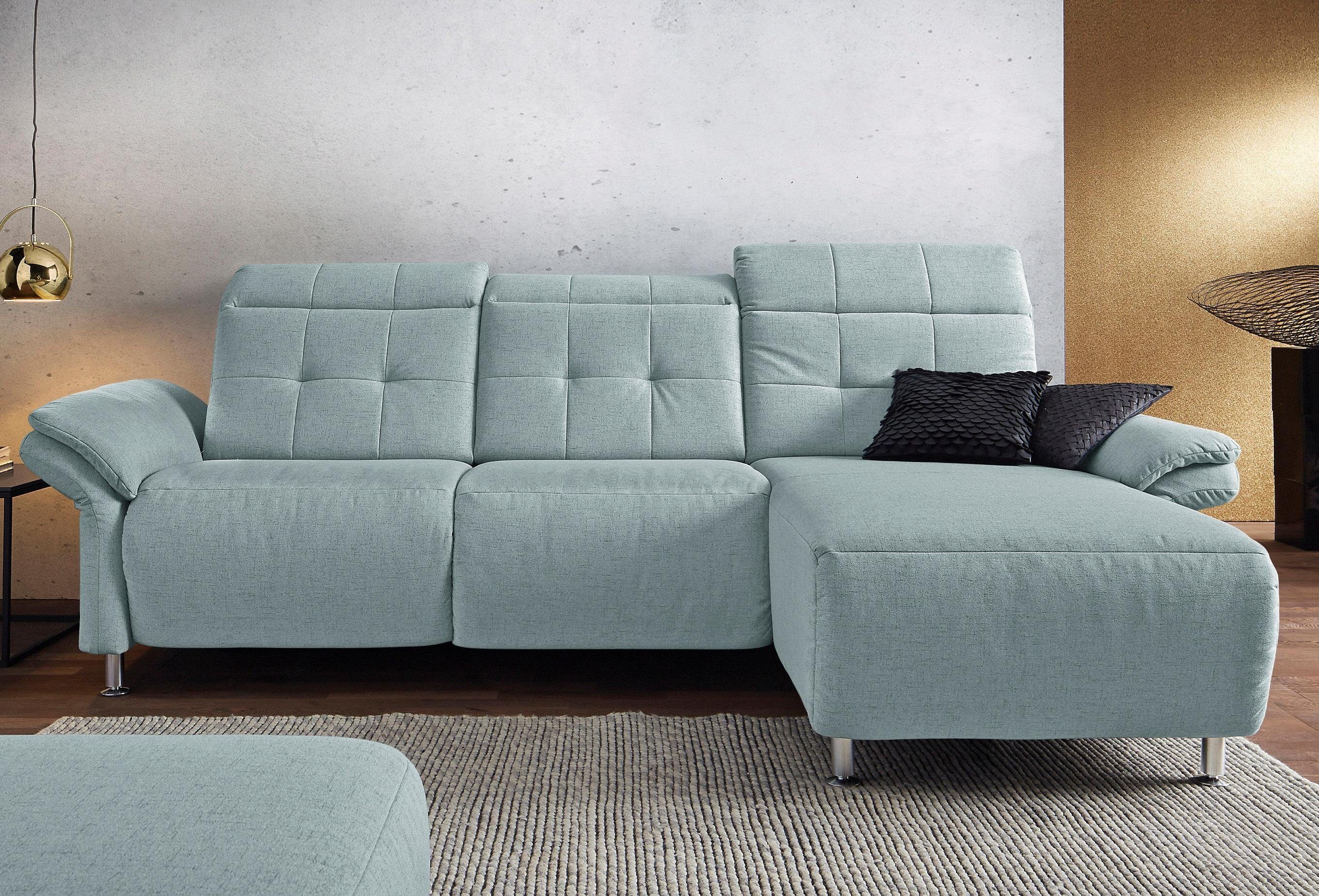 Home affaire Ecksofa Manhattan L-Form, 2 Sitze mit elektrischer Relaxfunktion, verstellbare Armlehnen