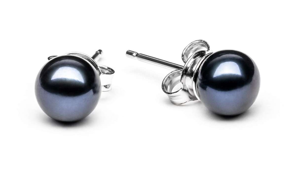 Gaura Pearls Paar Ohrstecker Perlenohrstecker schwarz günstig online kaufen