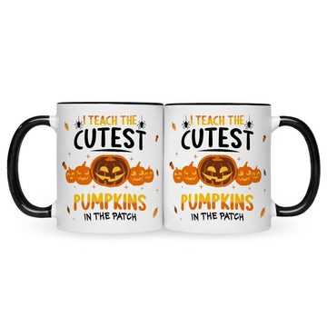 GRAVURZEILE Tasse mit Spruch - I teach the cutest Pumpkins - Schaurige Halloween Tasse