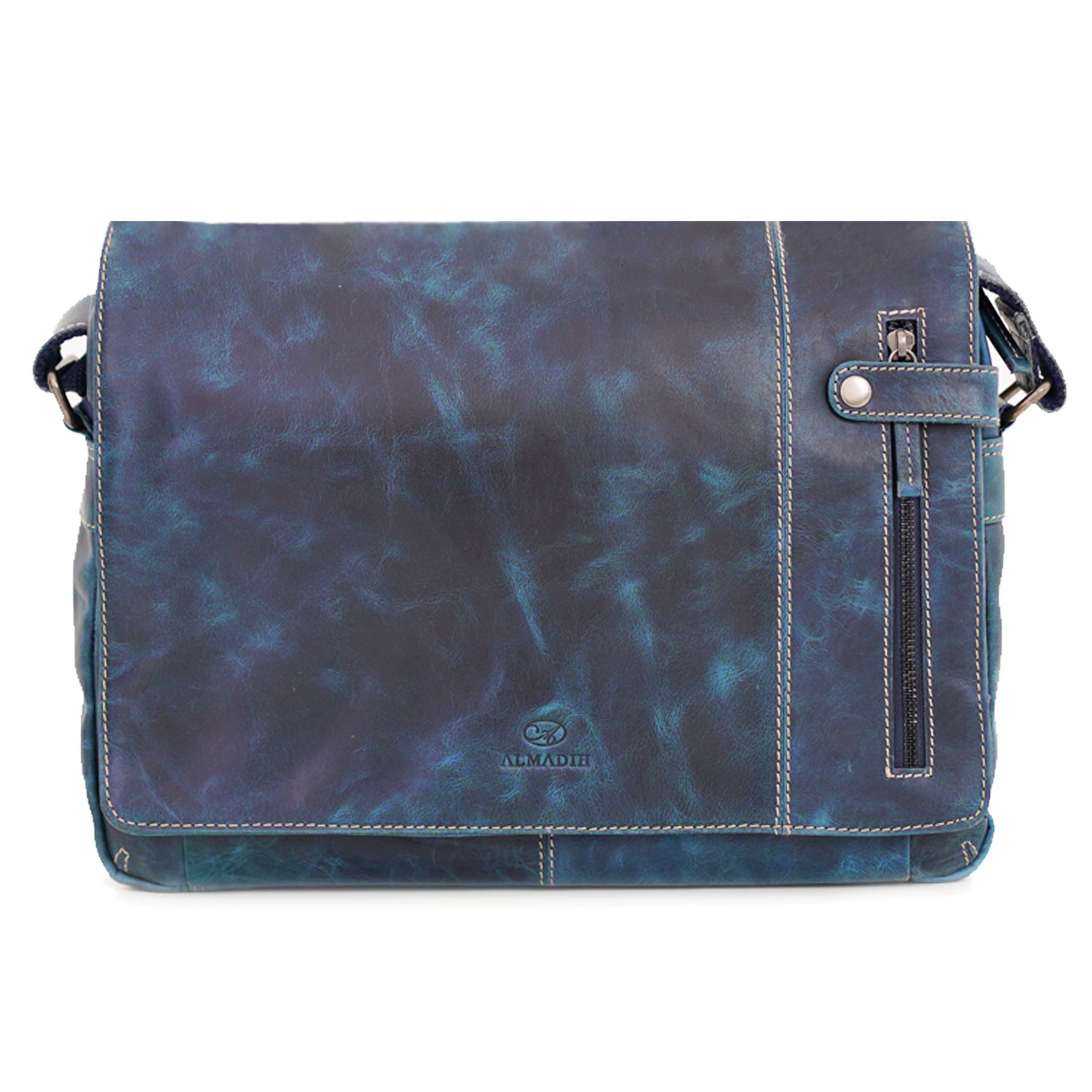 ALMADIH Umhängetasche Leder Umhängetasche DYLAN Ledertasche 15 Zoll Aktenta günstig online kaufen