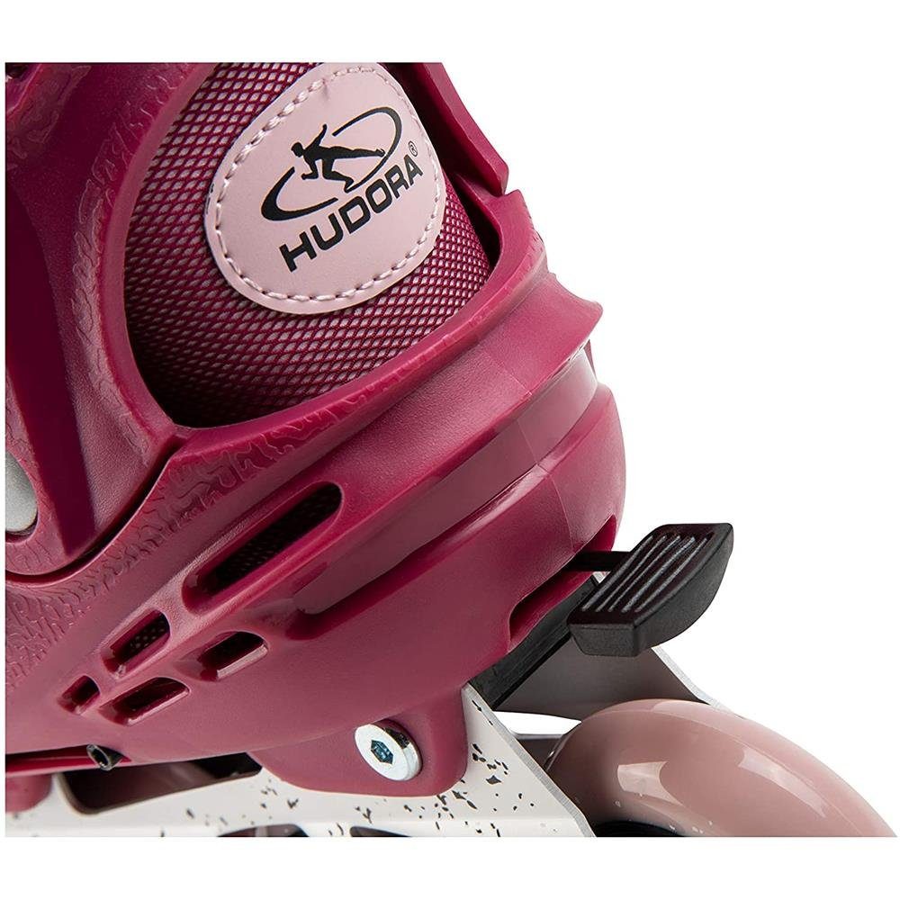 in Comfort Mädchen Hudora und Inline verstellbar Länge Skates Softboot, Inlineskates Größe Breite, 29-34 rosa