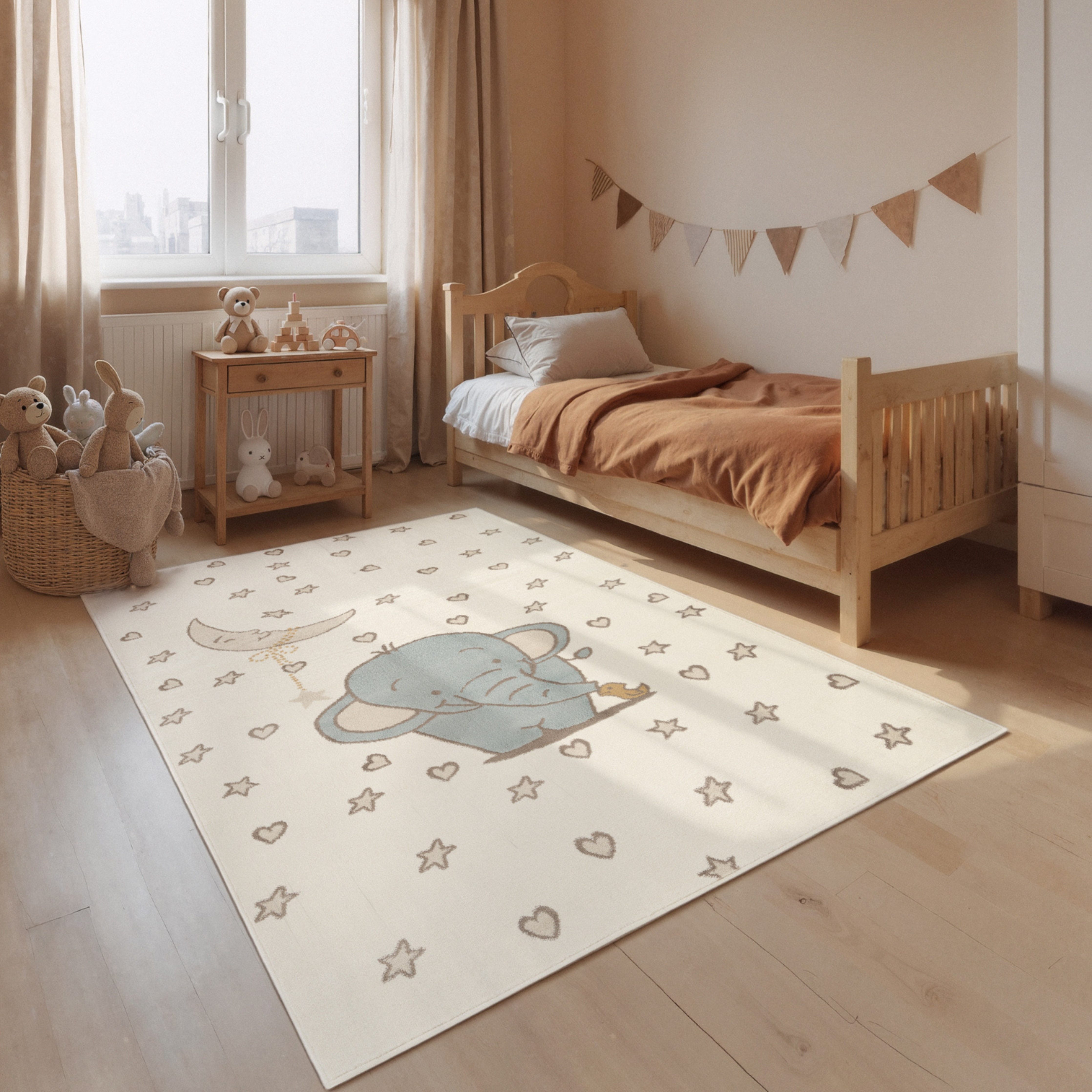 HANSE Home Kinderteppich Little Elli, rechteckig, Höhe: 10 mm, Pflegeleicht, Weich, Kinderzimmer, Spielteppich, Spielunterlage