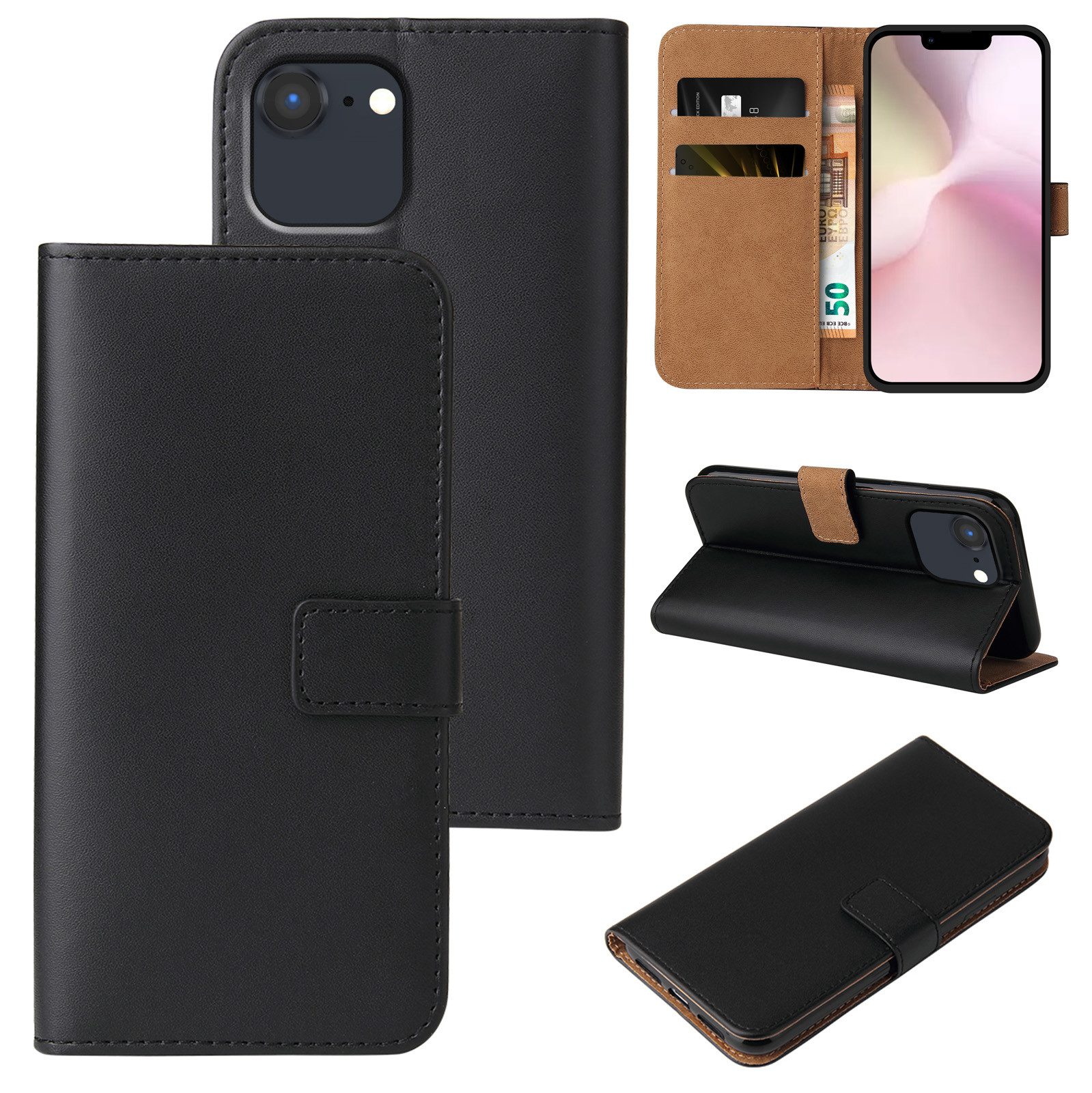 Tec-Expert Handyhülle Klapp Hülle für Apple iPhone 16e 6.1 Zoll, 6.1, Flip Case für Apple iPhone 16e