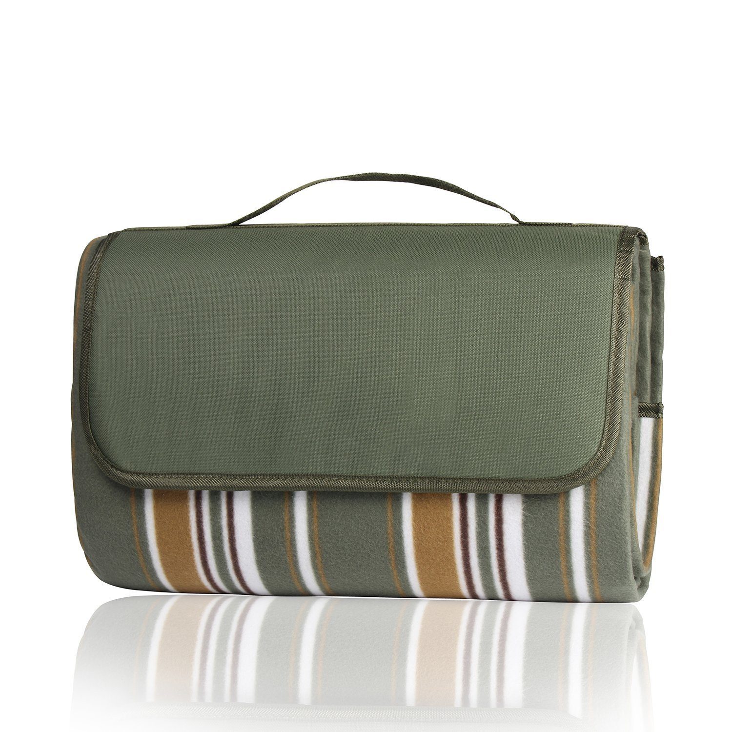 Picknickdecke XXL Picknickdecke 200x200 cm Wasserdicht, Faltbare Campingdecke Fleece, Sekey, aus Drei Lagen, Stranddecke 4 bis 6 Personen mit tragbarem Griff