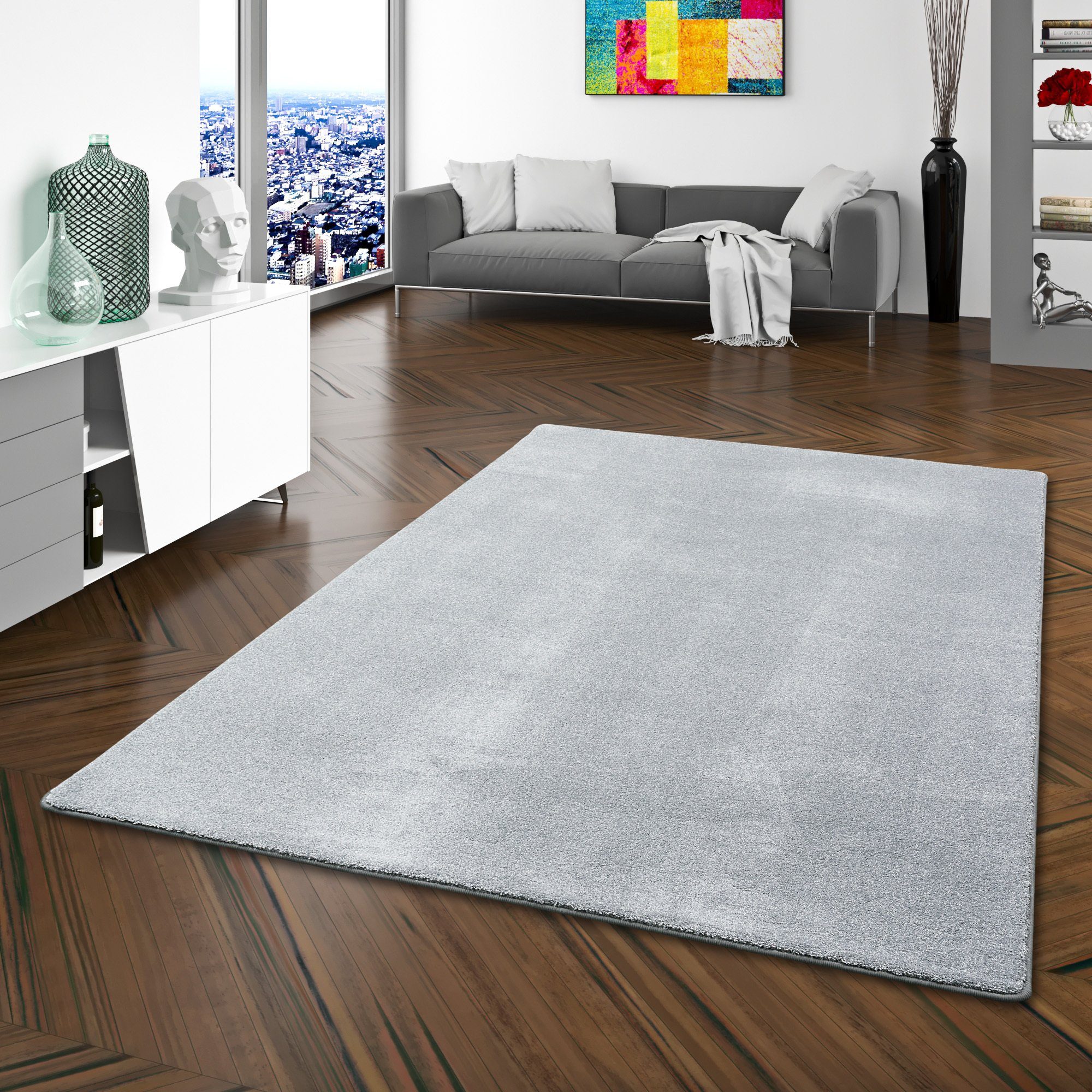 Snapstyle Hochflor-Teppich Hochflor Luxus Velours Teppich Touch, Rechteckig, Höhe: 21 mm