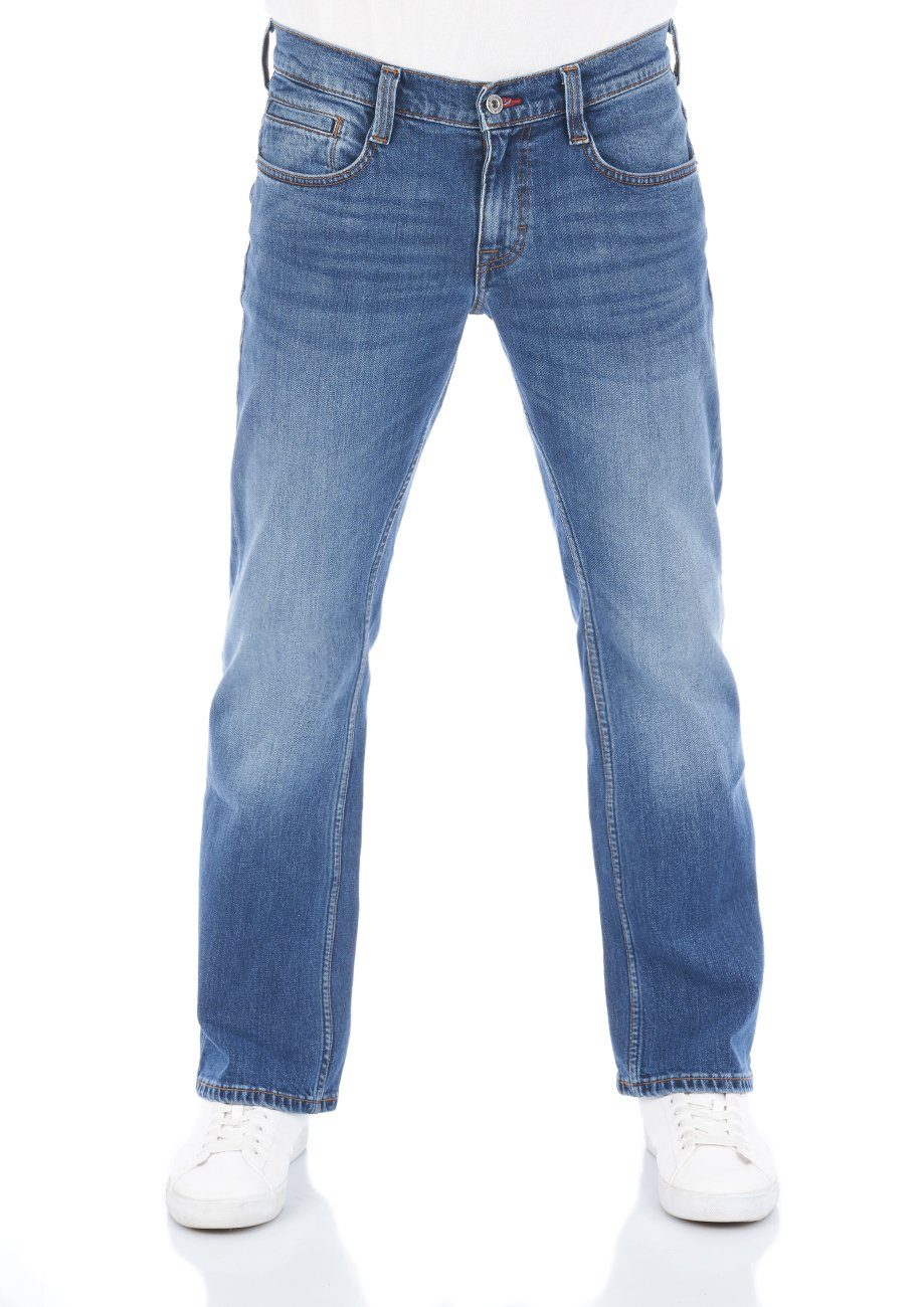 MUSTANG Bootcut-Jeans Herren Jeanshose Oregon Hose (702) Blue Medium Cut Denim mit Boot Stretch
