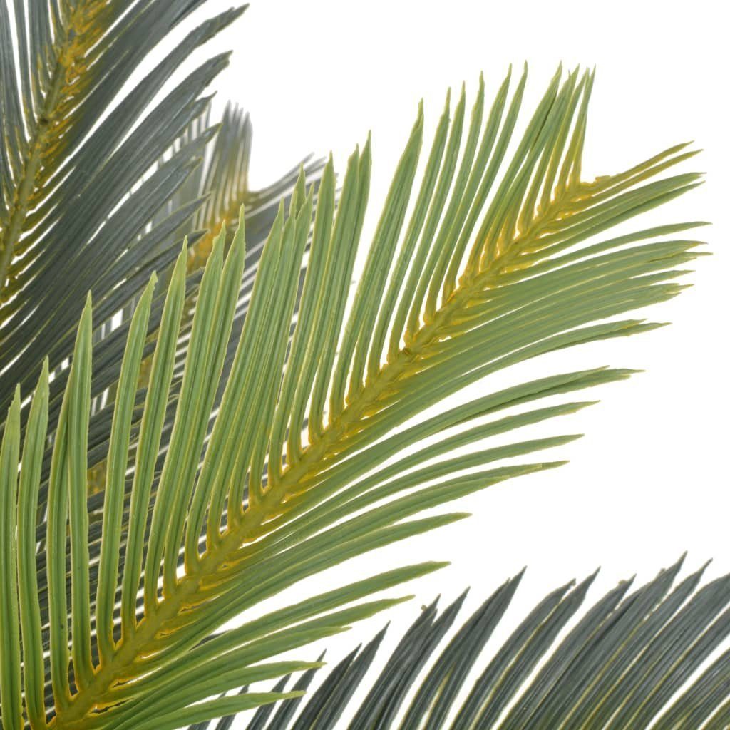 cm, mit Pflanze Kunstrasen Künstliche vidaXL, Grün 90 90 Cycas-Palme Höhe: mm Topf