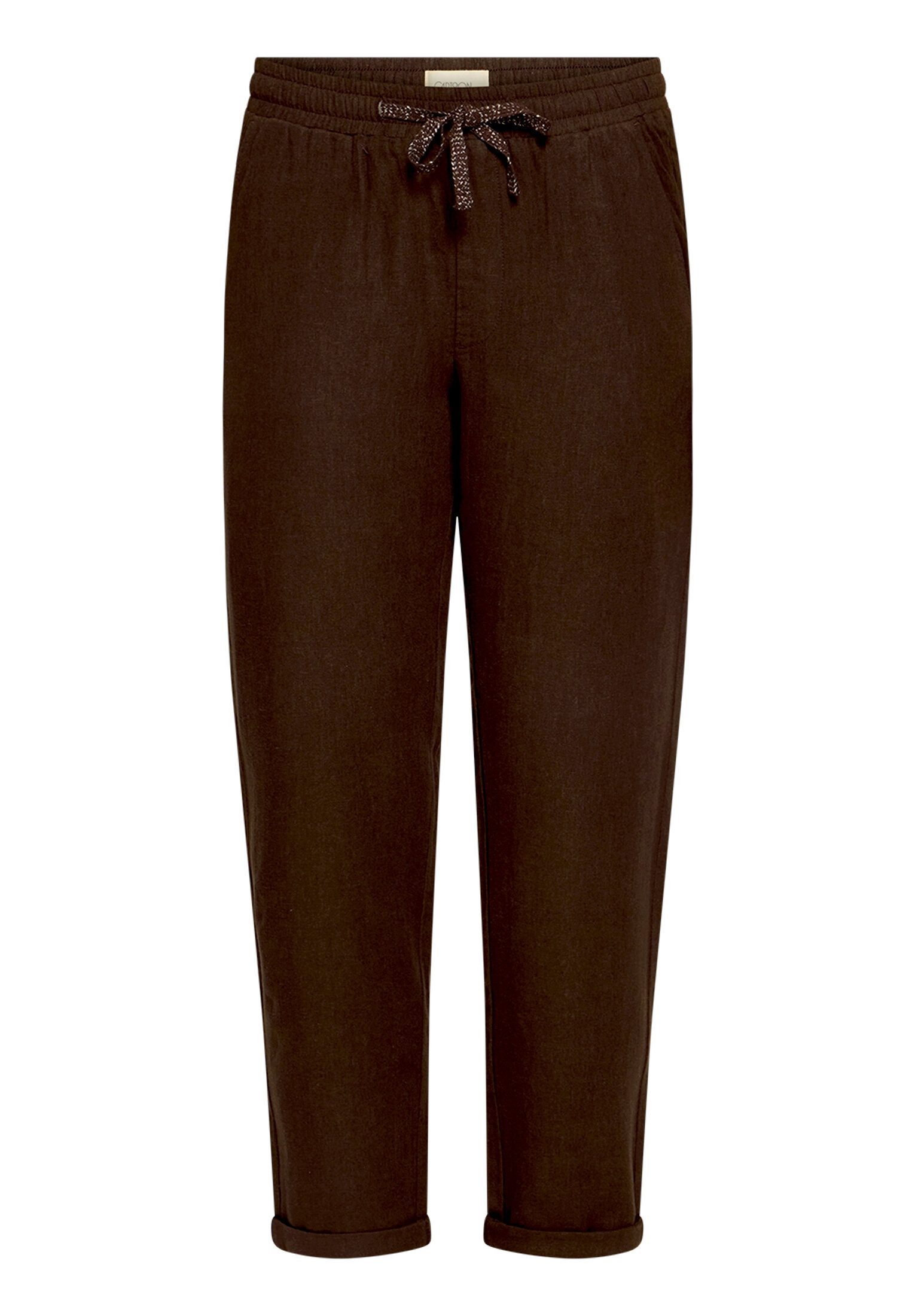 Cartoon Leinenhose Damen unifarben