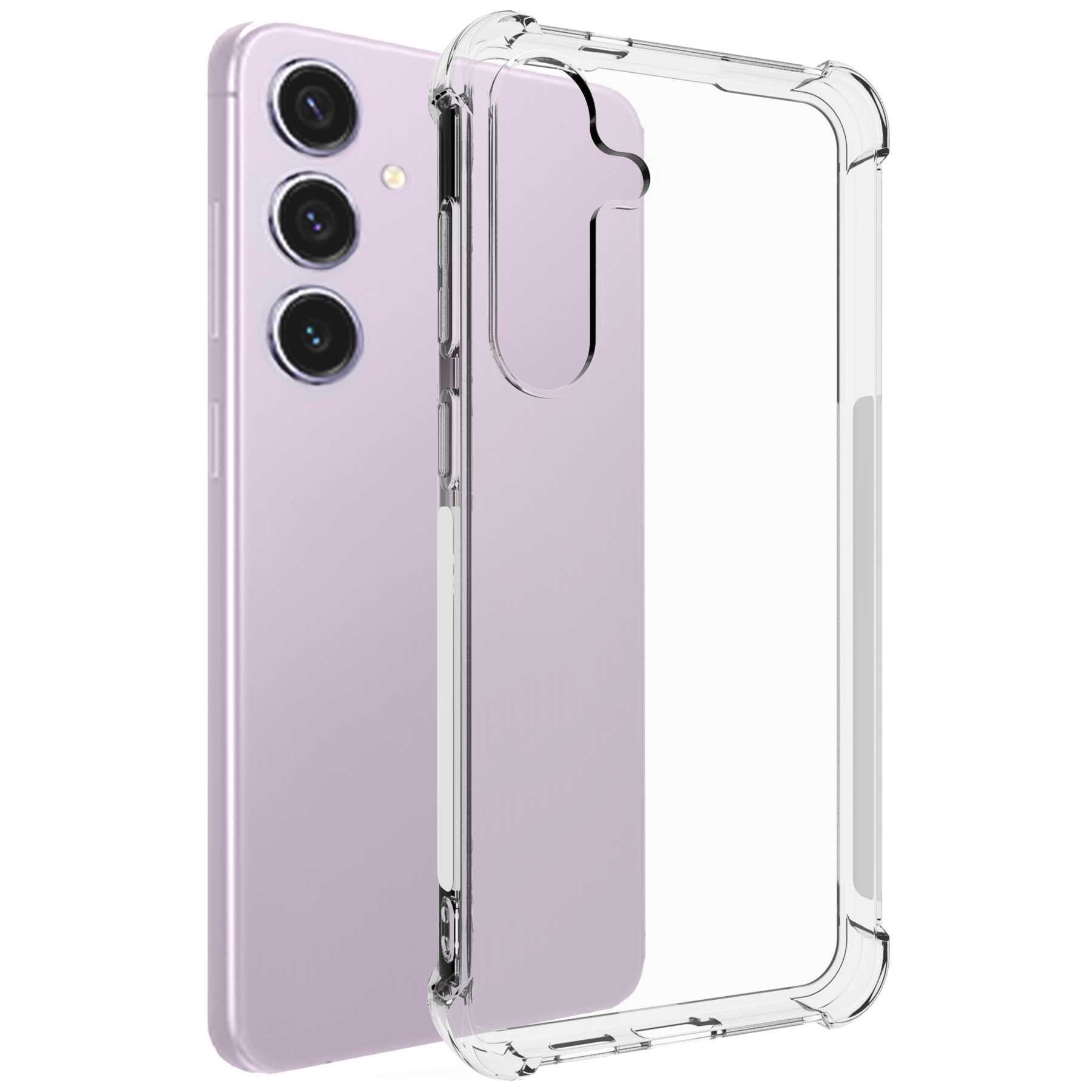mtb more energy Smartphone-Hülle Clear Armor Case für Samsung Galaxy S24 Plus, Transparente TPU Schutzhülle Case Backcover mit Anti-Shock Verstärkung