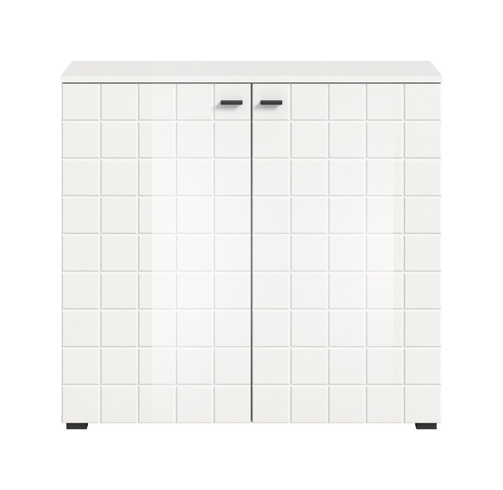 xonox.home Sideboard Kommode Monte, weiß Hochglanz / weiß, Wohnzimmerkommode. Sideboard weiß Hochglanz