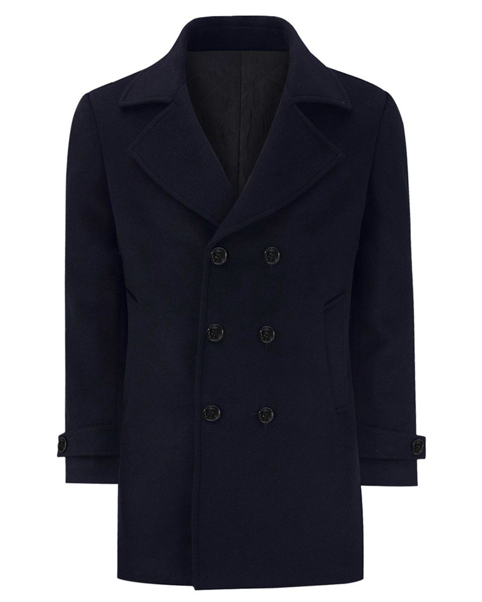 Allthemen Wollmantel Herren kurzer Wintermantel Zweireihige Cabanjacke Wint günstig online kaufen