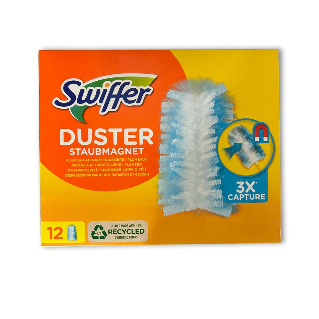 Swiffer Тряпки из перьев Тряпки из перьев Staubmagnet Nachfülltücher (12-St), besonders stark gegen Staub, Pollen & Tierhaare