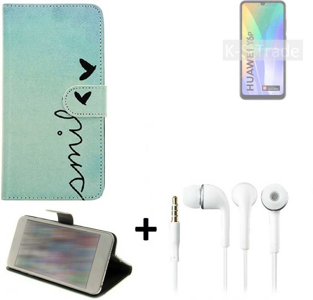 K-S-Trade Handyhülle für Huawei Y6p, Schutz Hülle Handy Hülle 360° Wallet Case Schutz Hülle