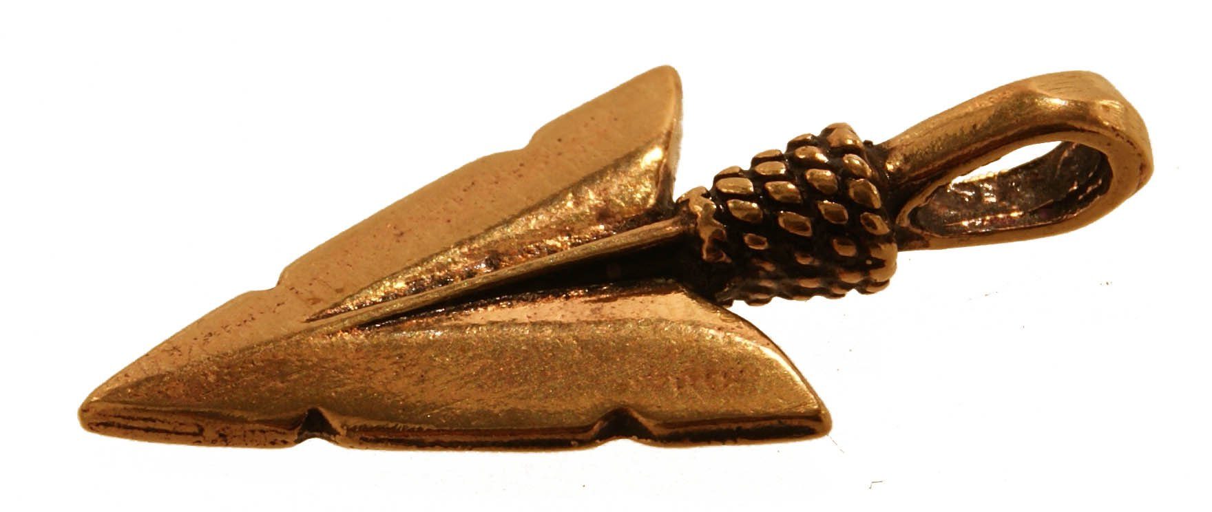 Pfeil of Leather Wikinger Pfeilspitze Anhänger Kettenanhänger Spitze Bronze bran-145 aus Kiss