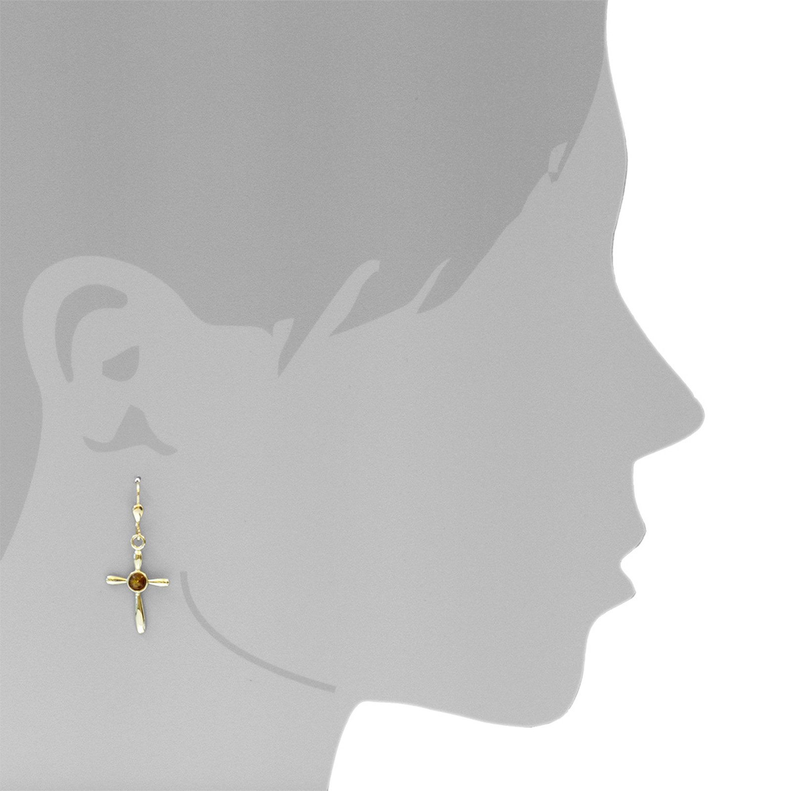 OSTSEE-SCHMUCK Paar Ohrhänger Ostsee-Schmuck Ohrhänger Kreuz günstig online kaufen