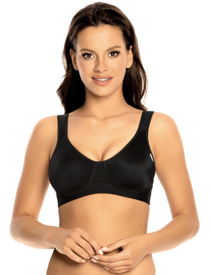 Viania Sport-BH 14750 (1-tlg) Sport-Wellness-BH ohne Bügel Middle Function Schwarz