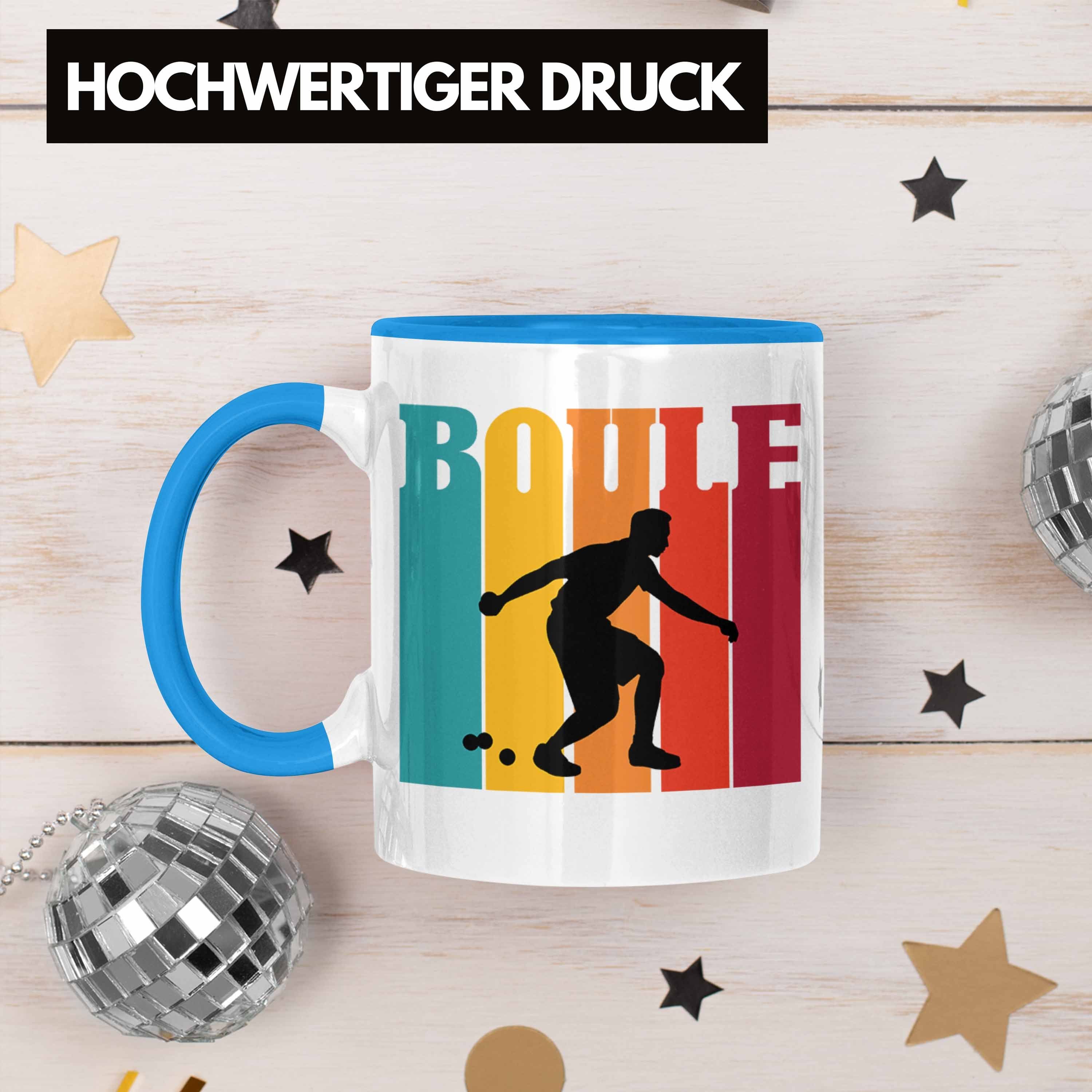 Spruch Trendation Geschenkidee Blau als für Tasse Boule Boule-Spieler Tasse