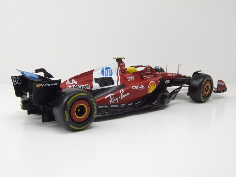 Bburago Modellauto Ferrari SF25 #44 Formel 1 Australien GP 2025 rot Hamilton, Maßstab 1:18