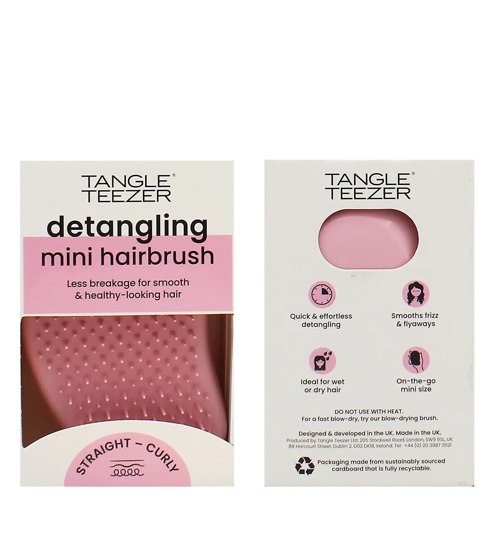 TANGLE TEEZER Haarentwirrbürste Tangle Teezer Original Mini Millenial Pink 1 U