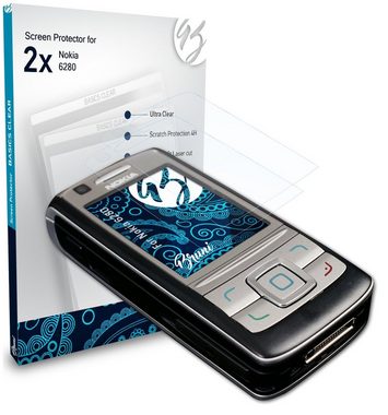 Bruni Schutzfolie Glasklare Displayschutzfolie für Nokia 6280, (2 Folien), praktisch unsichtbar