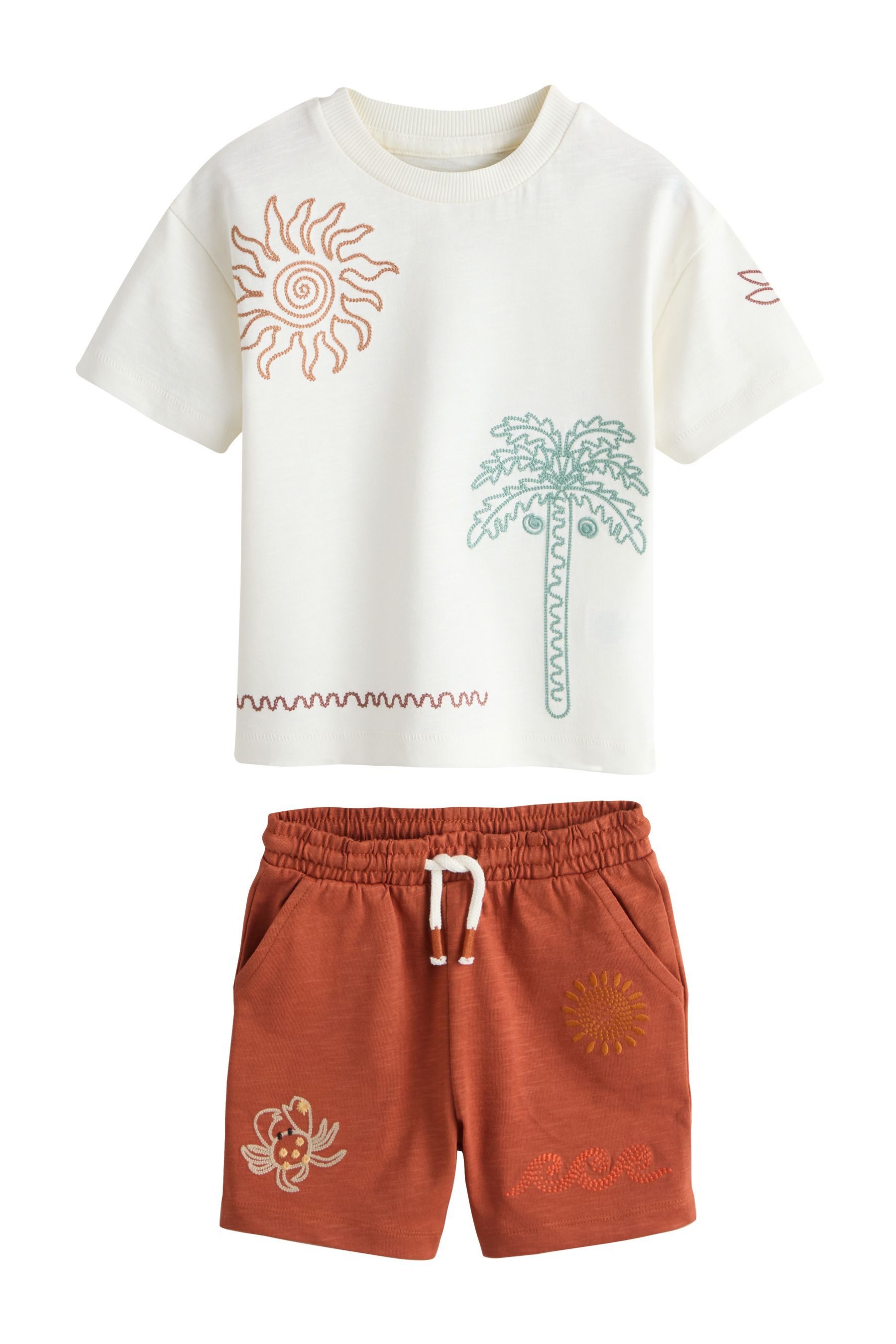 Next T-Shirt & Shorts Kurzärmeliges T-Shirt und Shorts im Set (2-tlg)