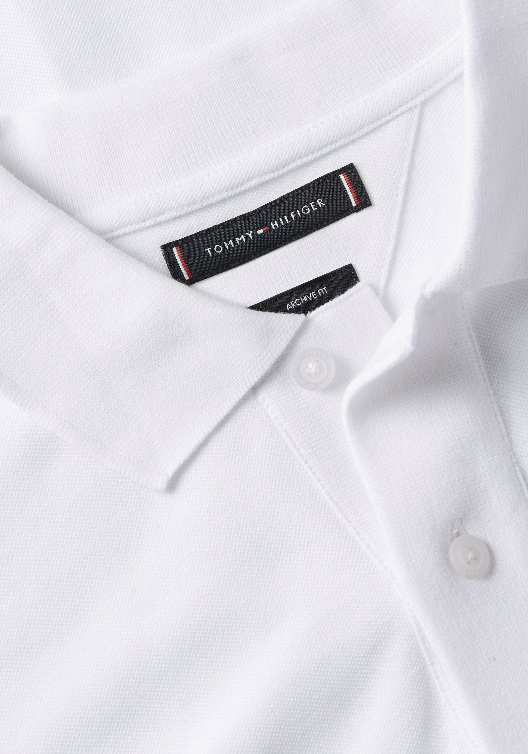 POLO Poloshirt Hilfiger White Tommy STRUC MONOTYPE ARCHIVE