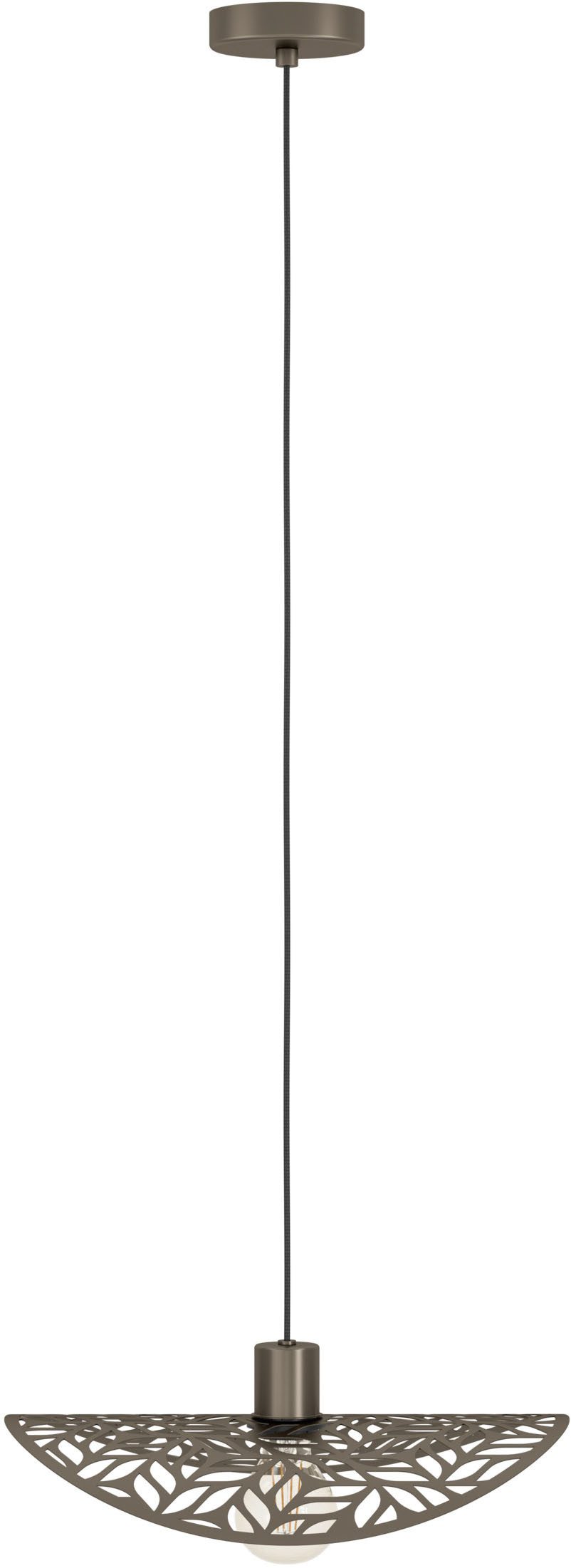 EGLO Hängeleuchte SWABY Pendellampe - Stahl - E27 - 1X60W - IP20, ohne Leuchtmittel, Hängelampe, Deckenlampe, Wohnzimmer, Esszimmer, H110 x Ø40 cm