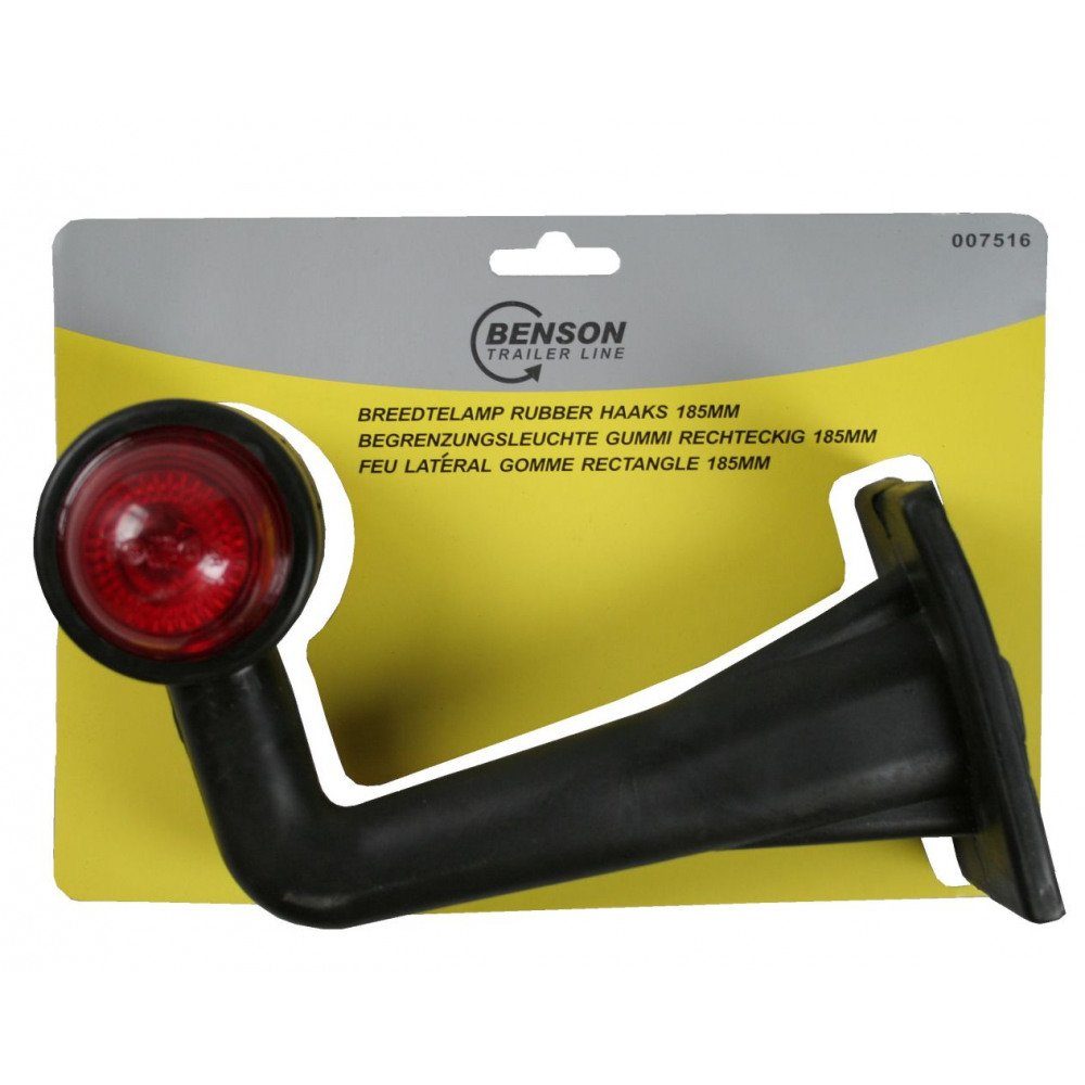 Anhänger Markierungsleuchte Gummi 185 mm rot