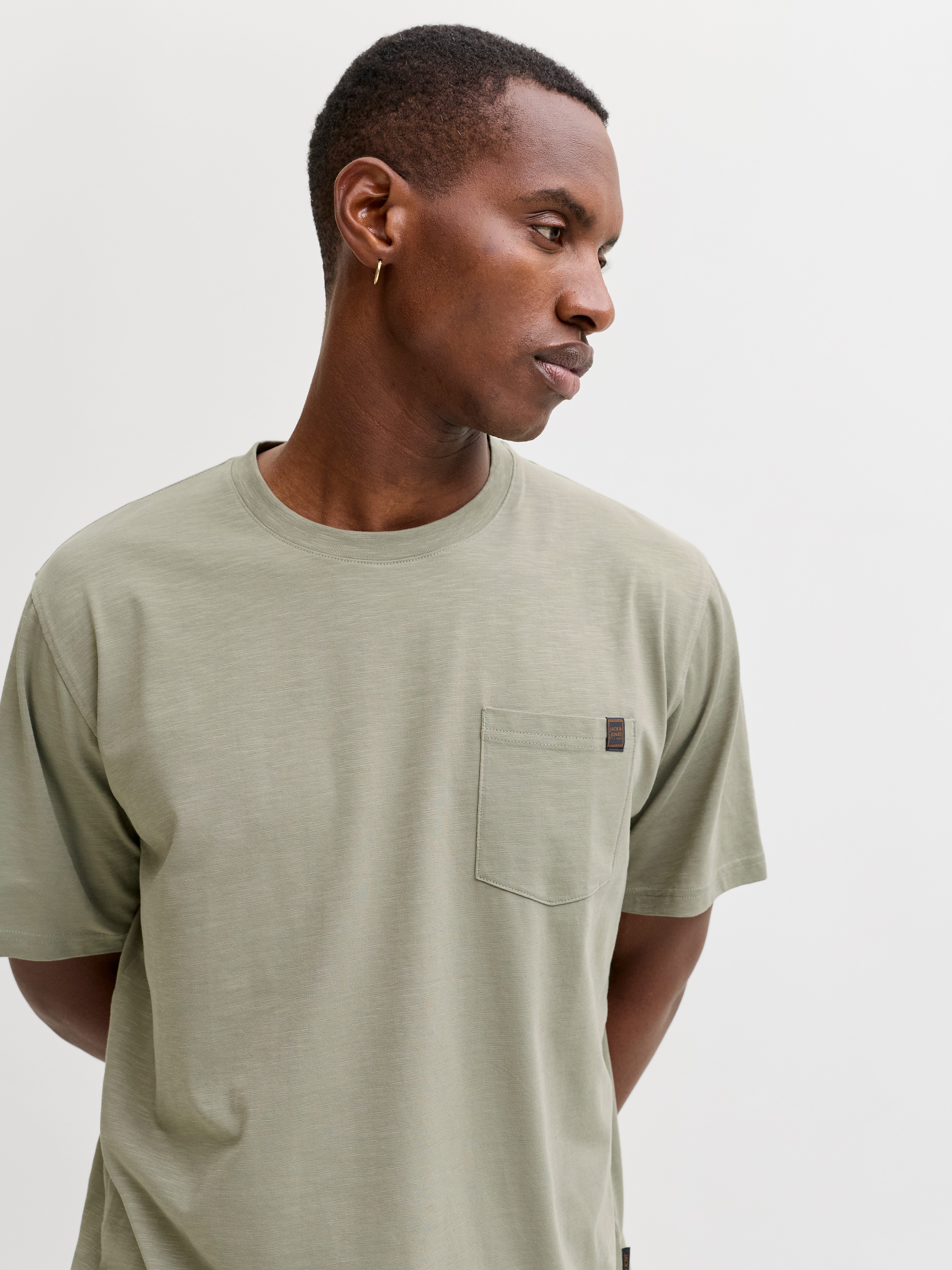Jack & Jones Kurzarmshirt JJEDOVER SLUB TEE SS NOOS Baumwollmischung, relaxed fit – Bild 4 von 5