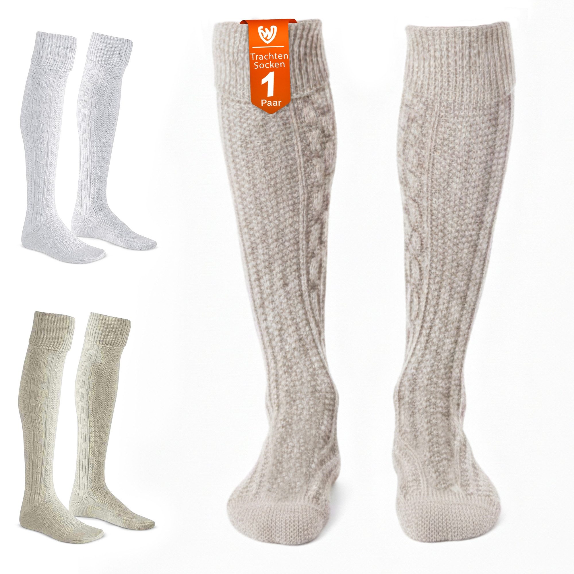 German Wear Trachtensocken ANG252 EXTRA Lange Trachtensocken Strümpfe Kniebundsocken