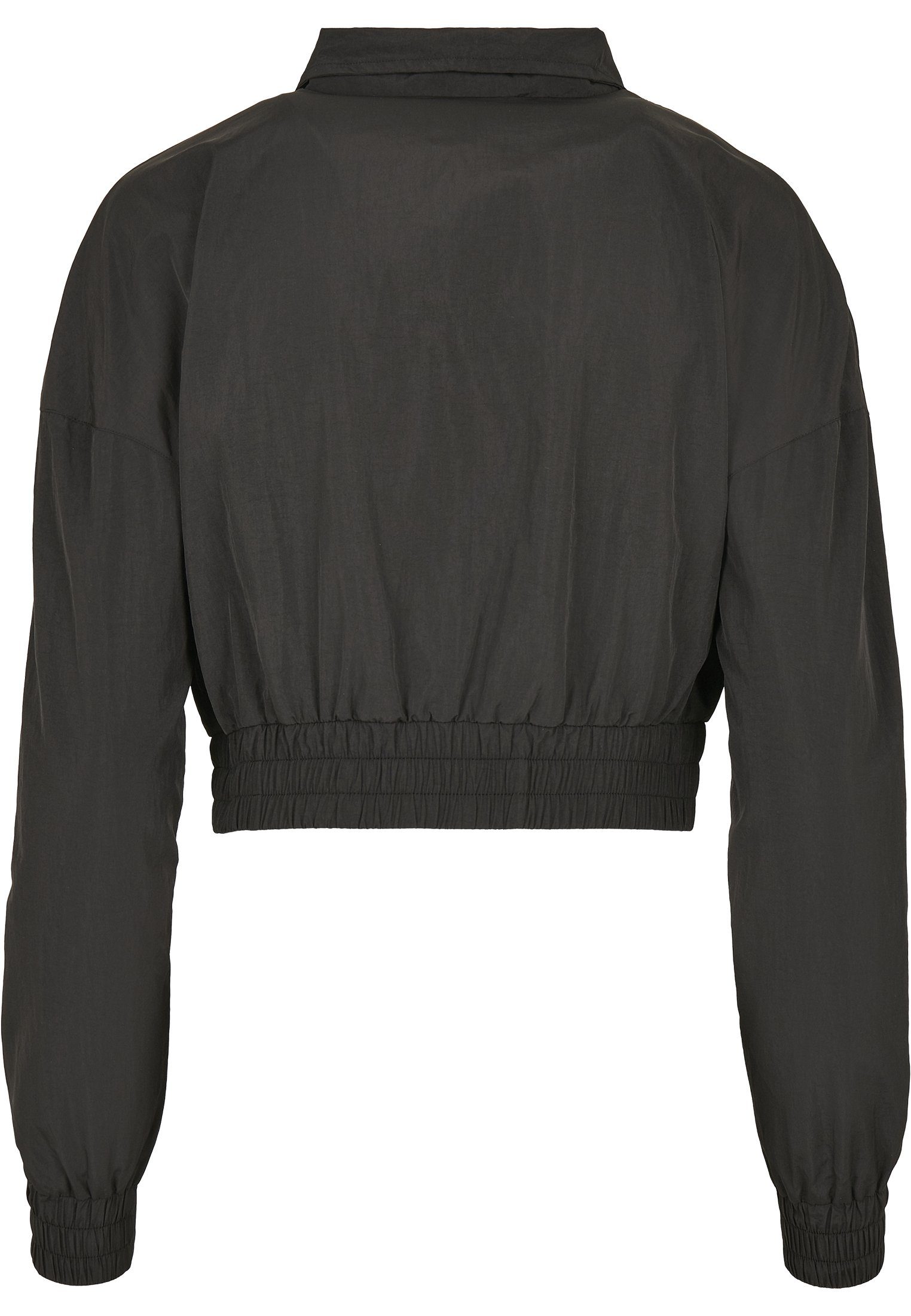 Cropped Ladies Over black Jacket (1-St) Frauen Pull Outdoorjacke Nylon CLASSICS Crinkle URBAN