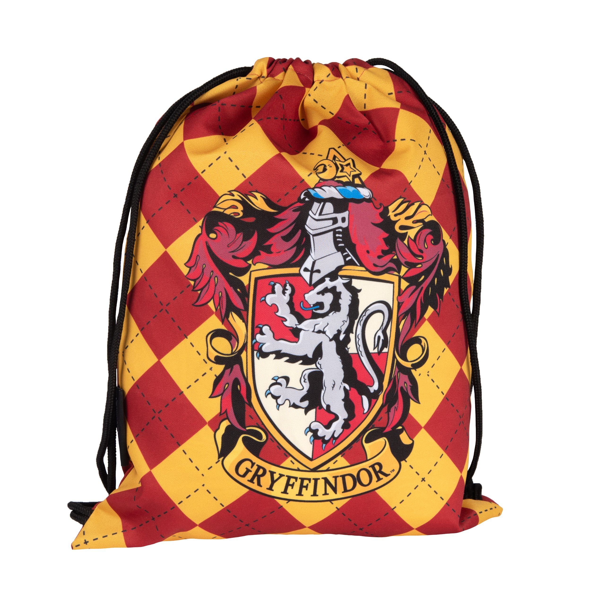 United Labels® Beutel Potter Harry mit Gymbag Turnbeutel - Rot/Gelb Gryffindor Kordelzug