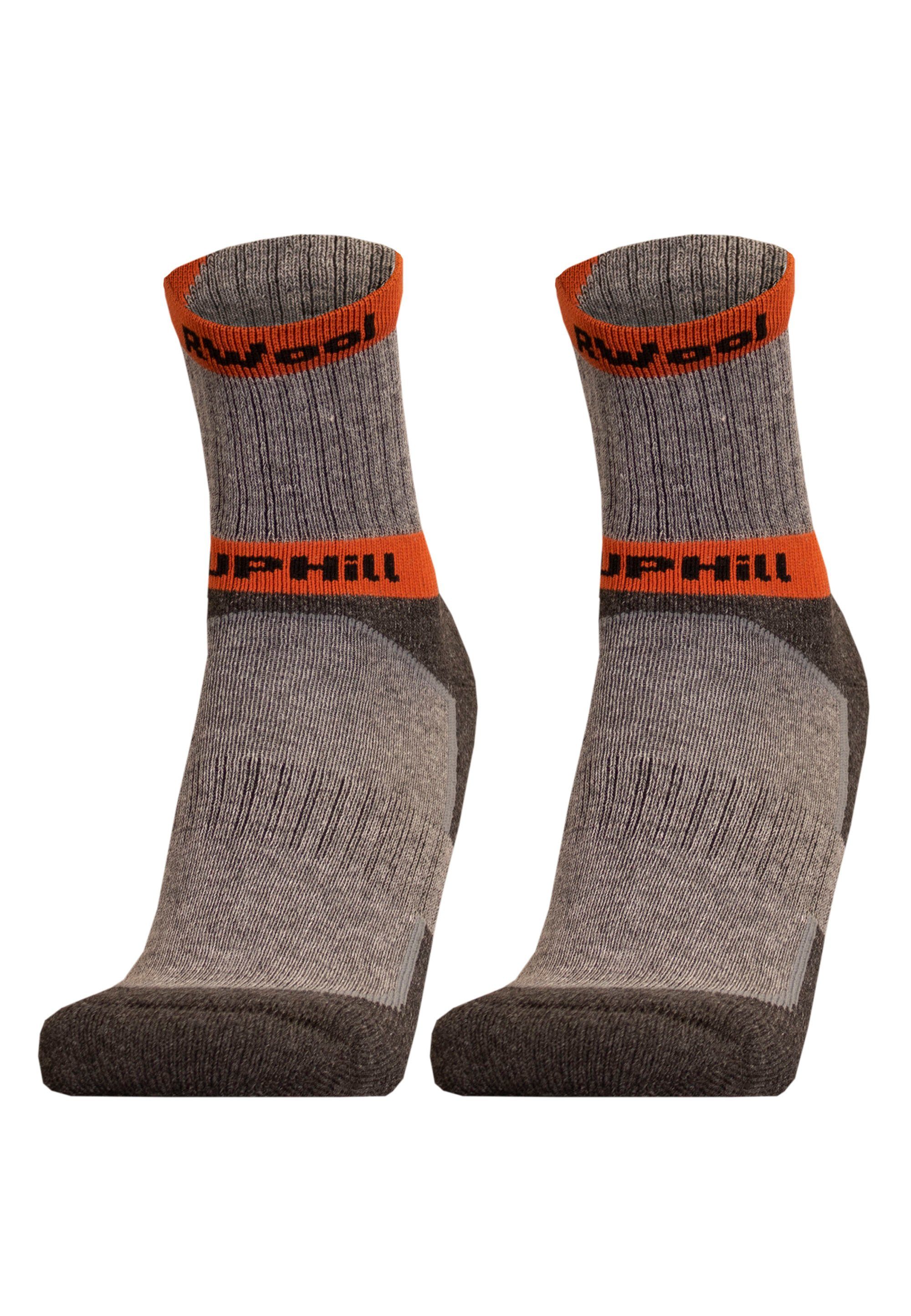 upgecycelter SUMMER (2-Paar) Pack HETTA 2er Wollmischung UphillSport Socken hellgrau mit