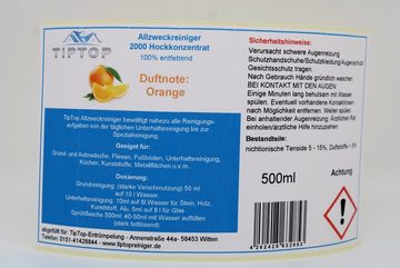 TIPTOP Raumduft Reinigung Allzweckreiniger Konzentrat 500 ml (Verschiedene Duftnoten, Apfel, Cool neutral ohne Duft, Orange, Pfirsich, Zitrone)