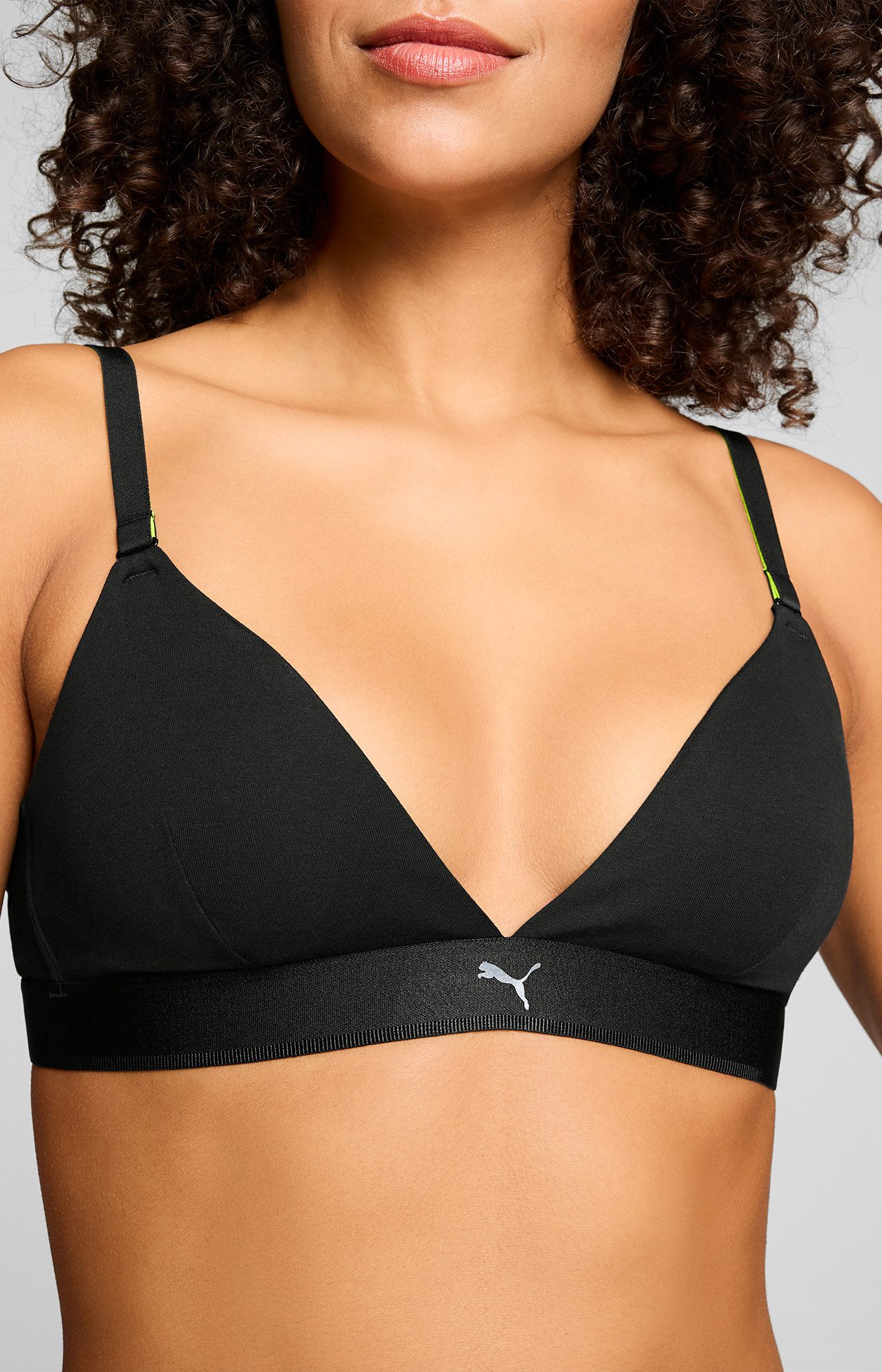 PUMA Bügelloser BH PUMA WOMEN COTTON TRIANGLE BRALETTE herausnehmbare gepolsterte Cups für anpassungsfähigen Look