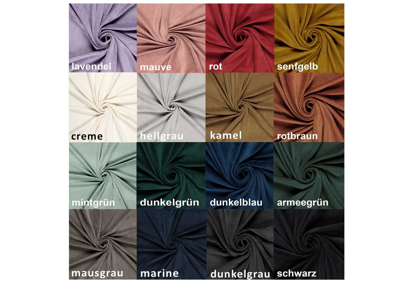 Thumbnail - maDDma Stoff Velour Nicky breit gerippt uni ab 50 x 155cm Baumwolle Polyester Kord, 051 - creme