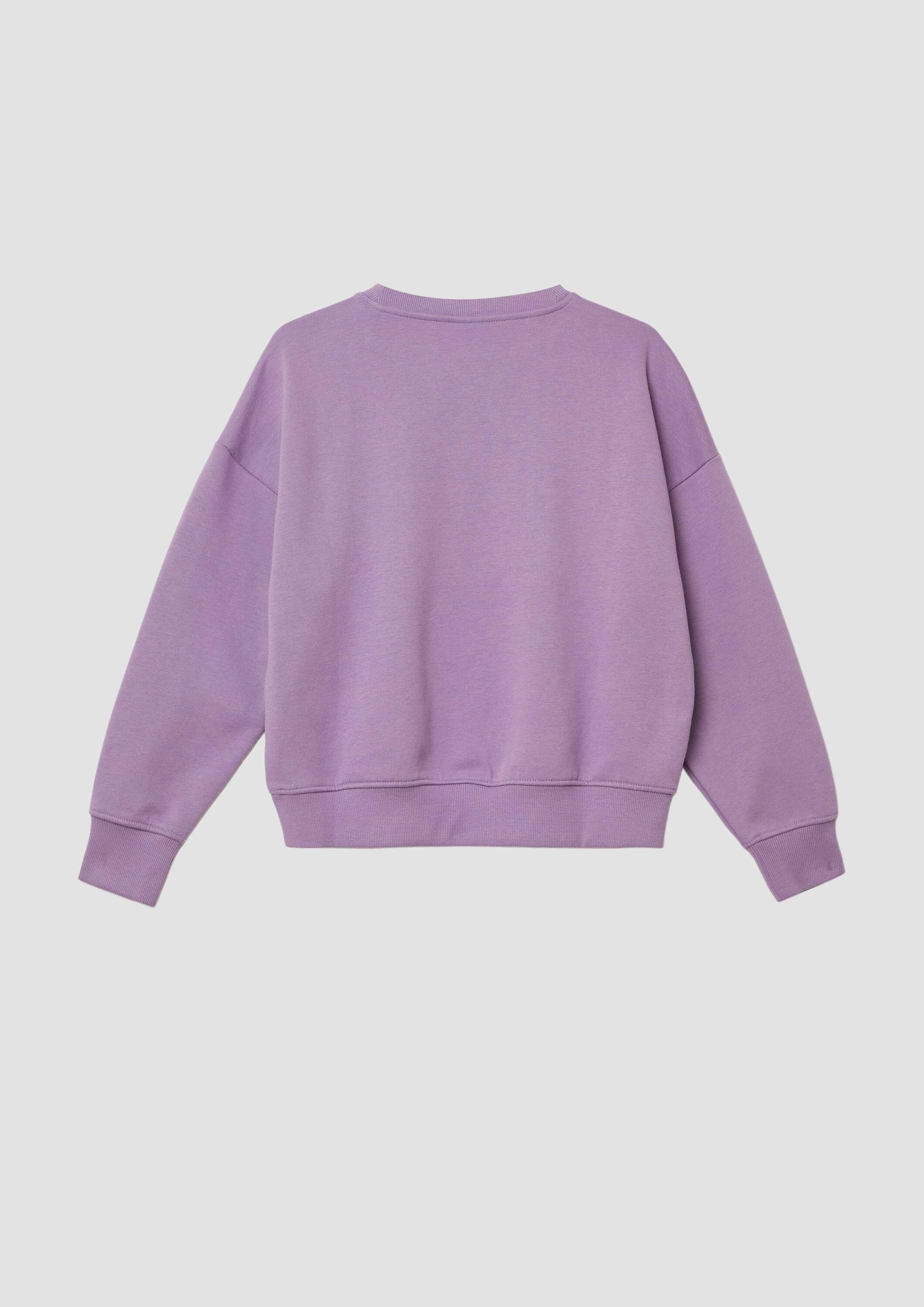 s.Oliver Sweatshirt Sweatshirt Oversize Sweatshirt mit großem Frontprint und kuscheliger Innenseite
