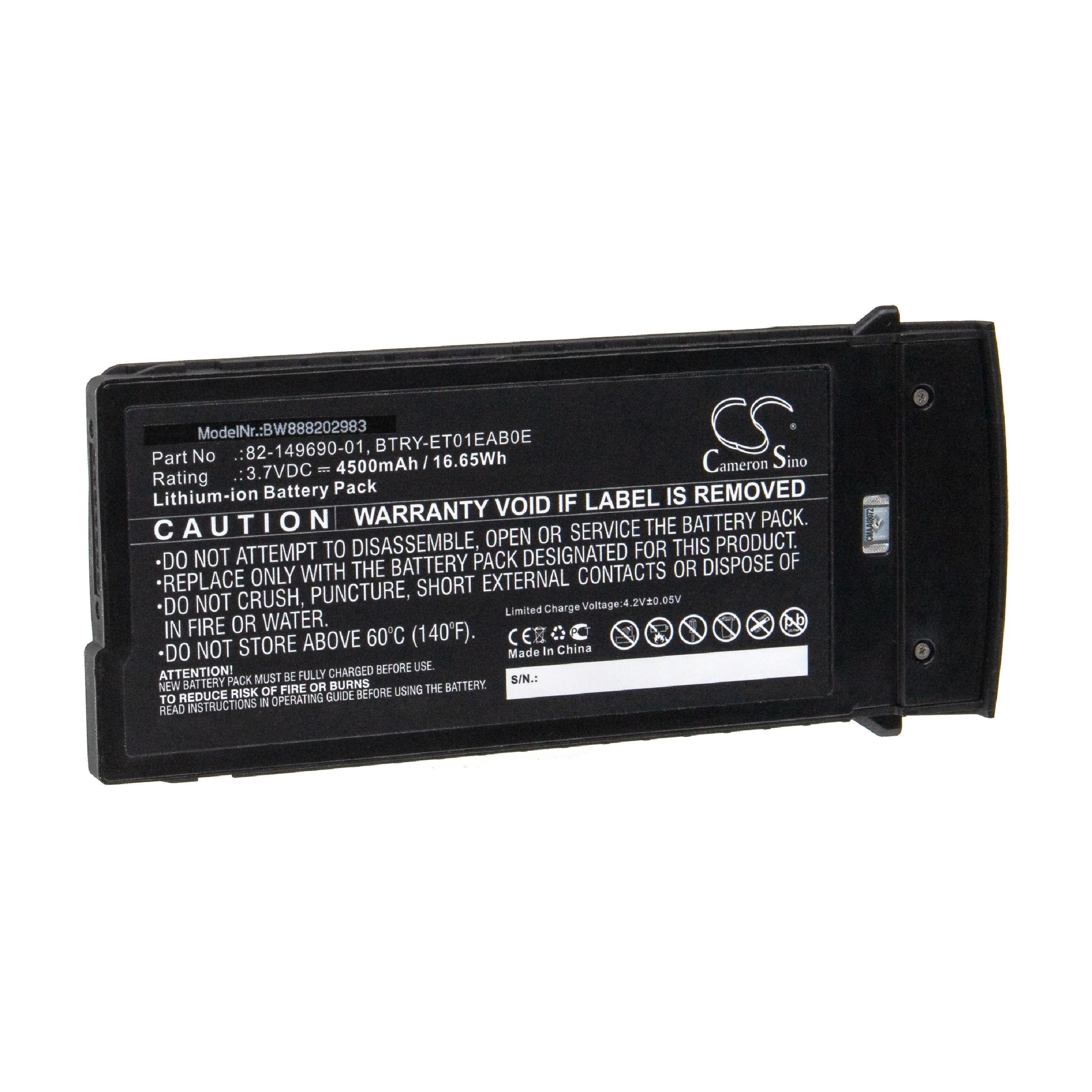 vhbw Ersatz für Motorola BTRY-ET01EAB0E, 82-149690-01 für Tablet-Akku Li-Ion 4500 mAh (3,7 V)