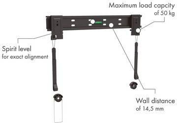 Schwaiger LWH2337 011 TV-Wandhalterung, (bis 22 Zoll, fix, bis 50kg, VESA unabhängig, universelle Befestigung, schwarz)