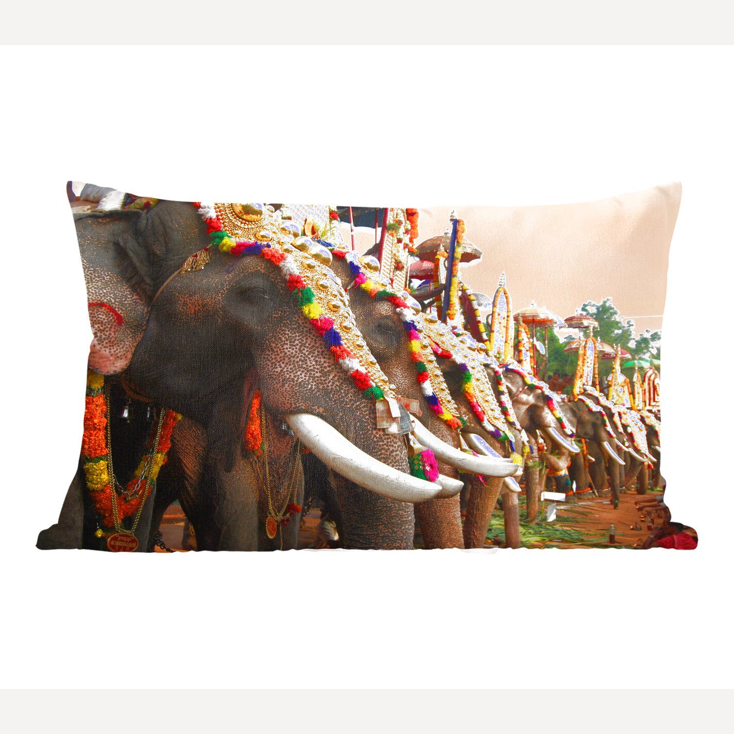 - Dekoration, - Zierkissen, Füllung, Tiere, Parade Schlafzimmer Elefant MuchoWow mit Wohzimmer Dekokissen Dekokissen